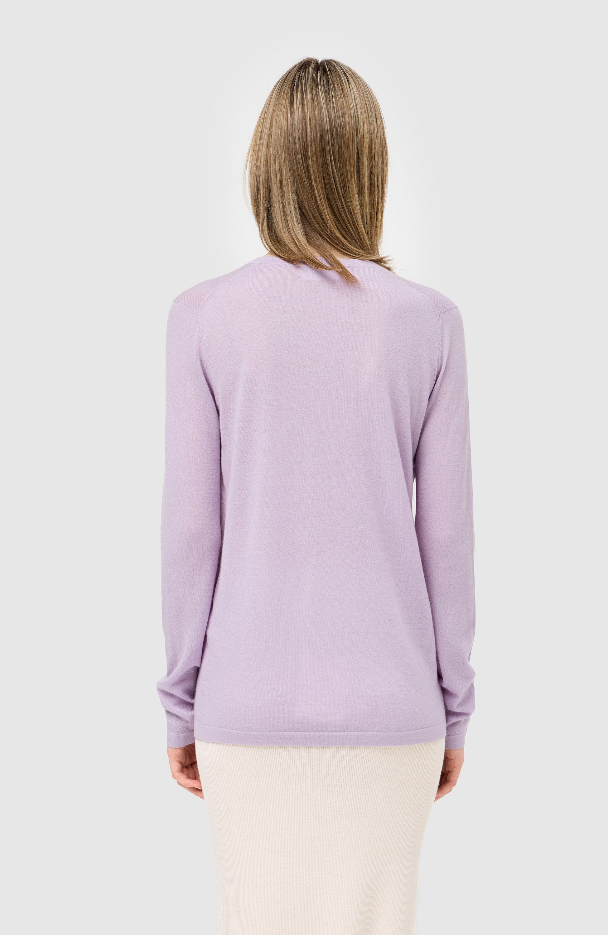 Lisa yang Purple Fine-knit v-neck top jane image 4