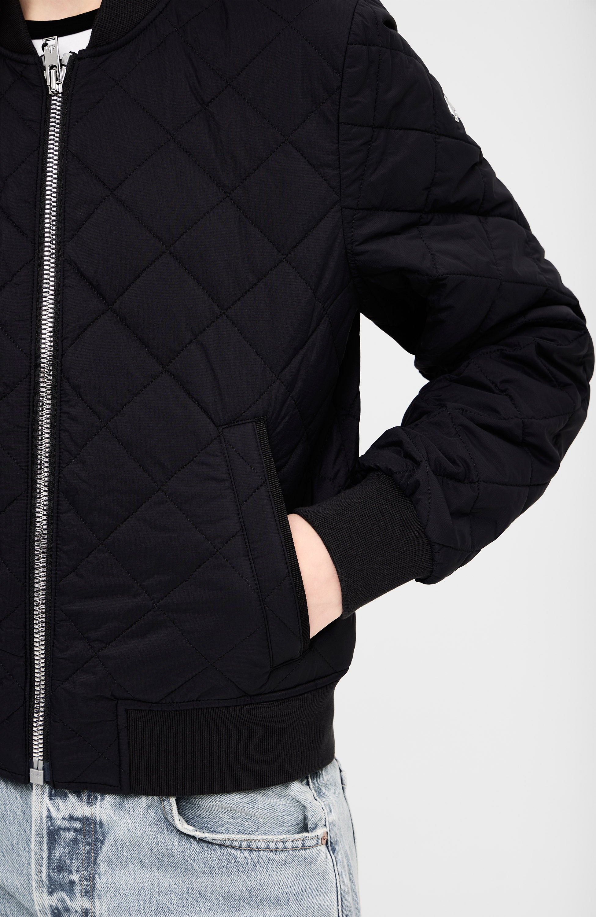 Moose knuckles Black Quilted bomber jacket toussaint image 7