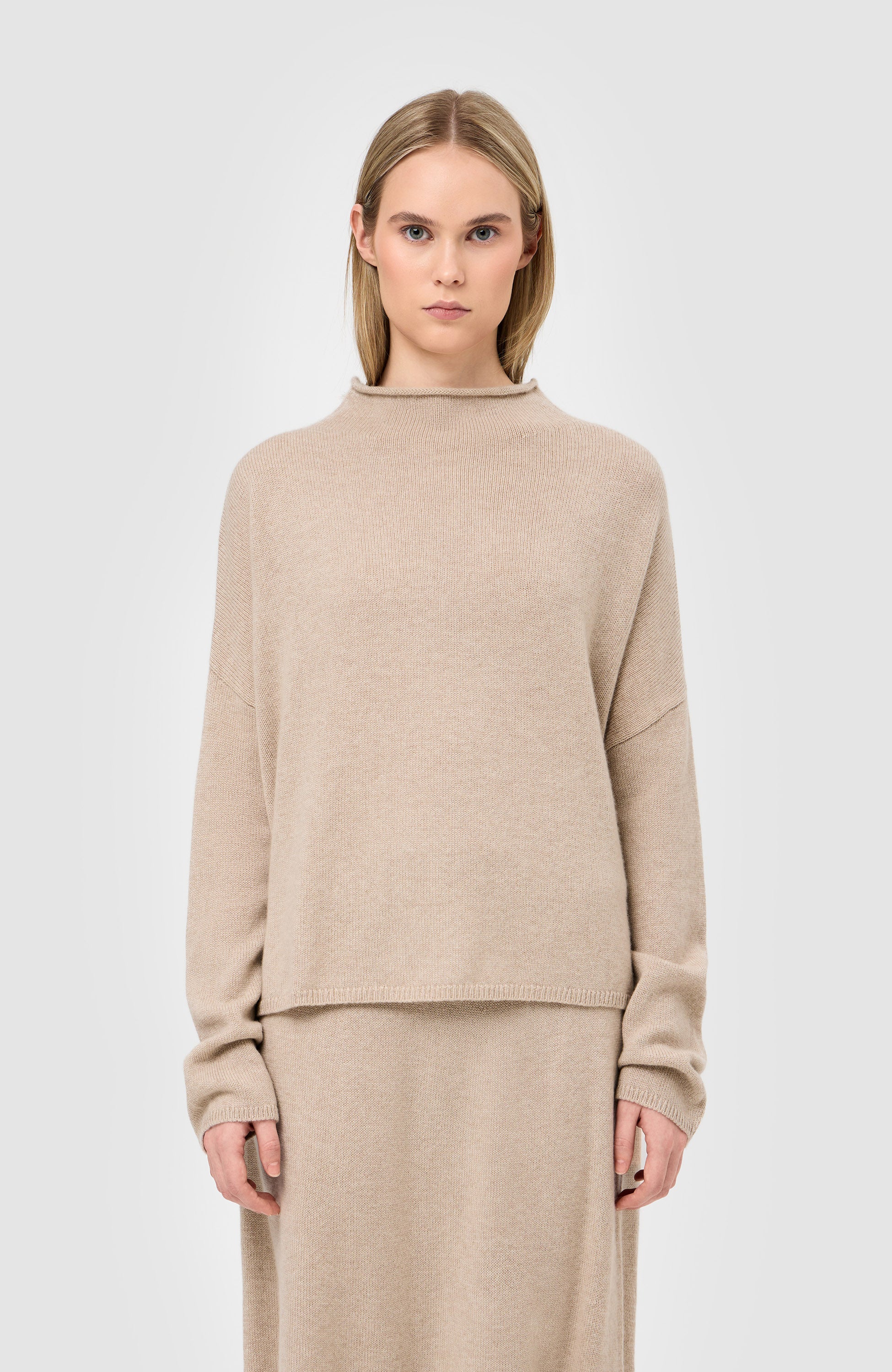 Rollneck cashmere sweater SANDY