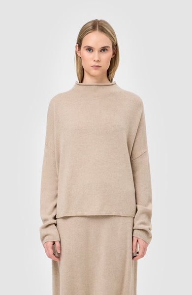 Rollneck cashmere sweater SANDY