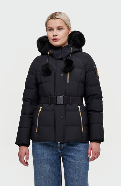 Gold-detail belted jacket CAMBRIA
