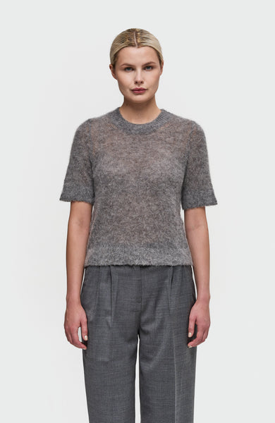 Brushed alpaca top