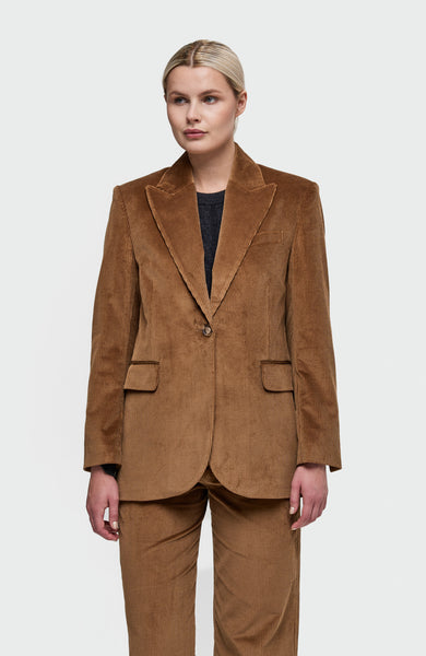 Corduroy single-breasted blazer