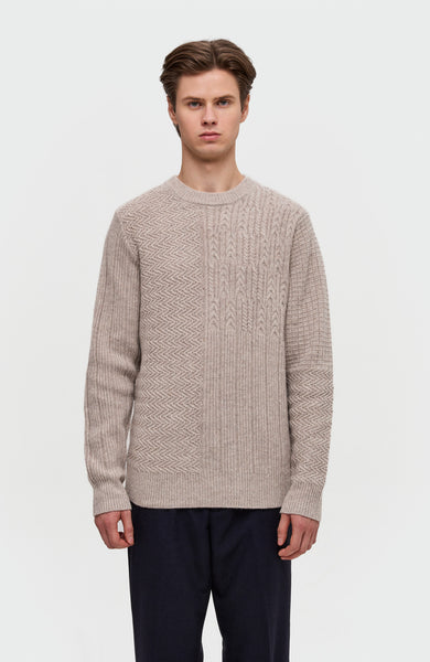 Sweter z dzianiny z okrągłym dekoltem FERNANDO