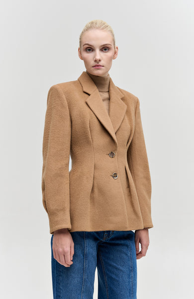 Cinched wool jacket