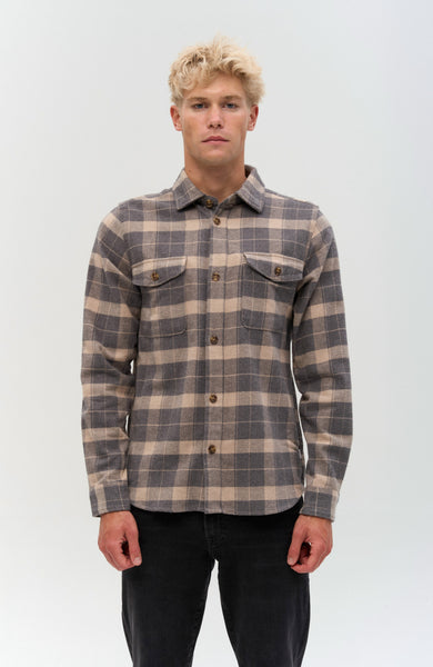 Flannel check overshirt LENNON