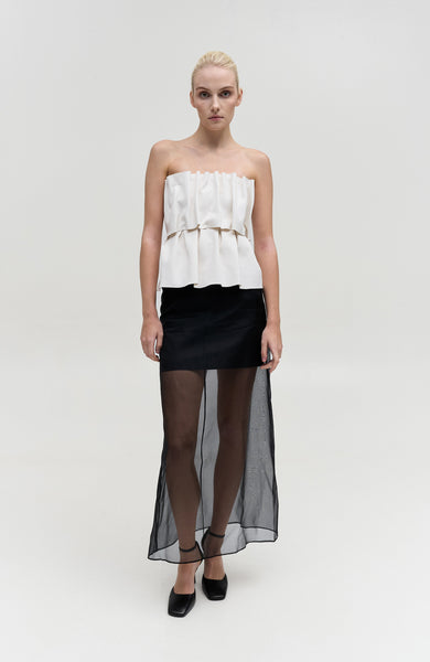 Organza maxi skirt