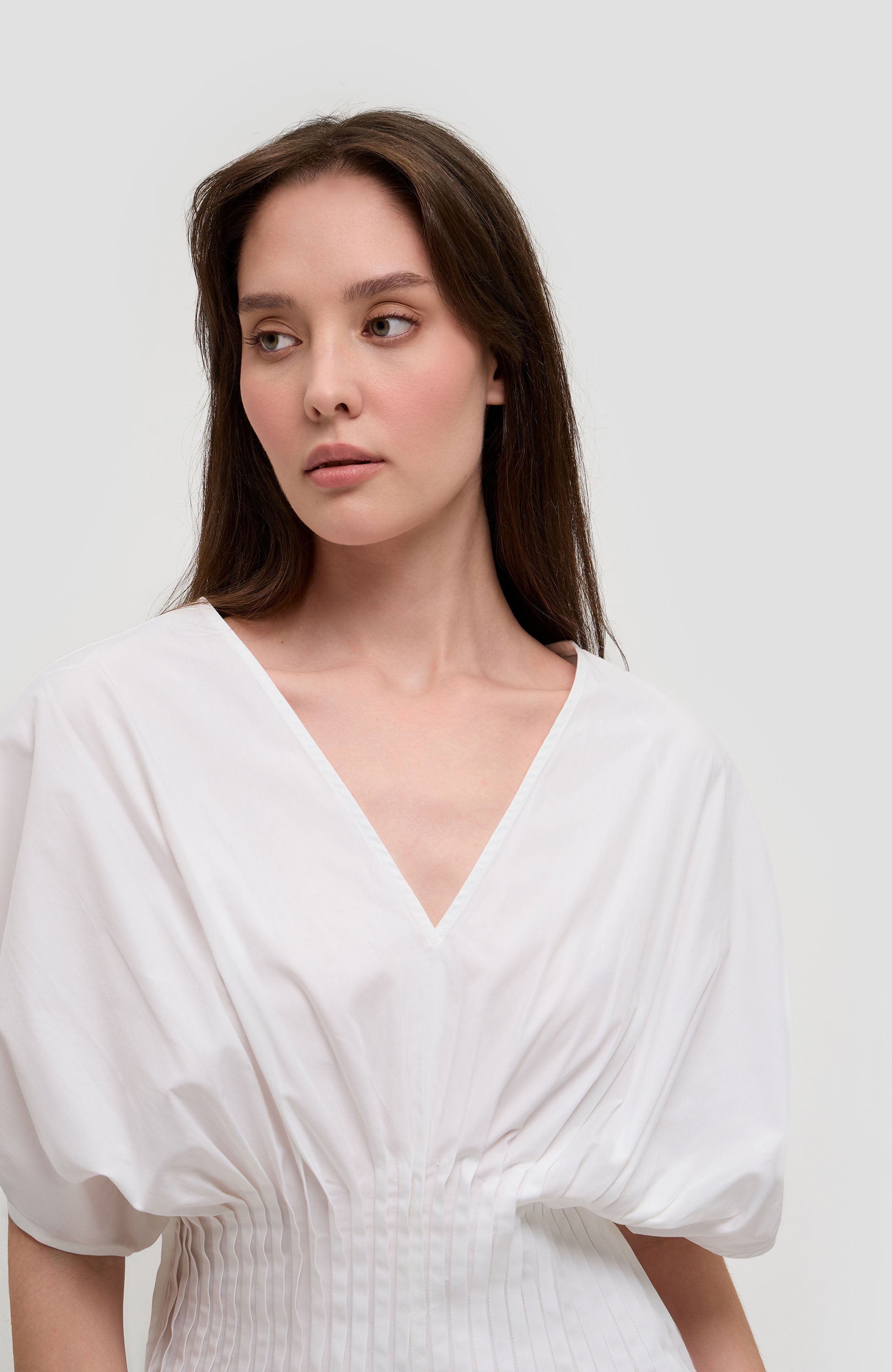 beige poplin dress Beige Poplin Cotton Dress