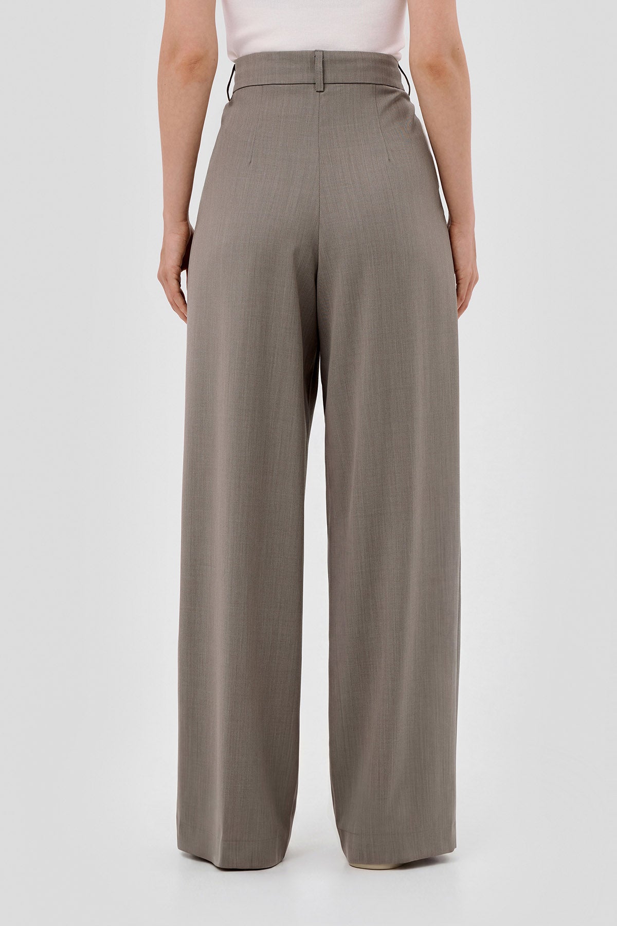 Beige brown Beige Wide-leg suit trousers image 4
