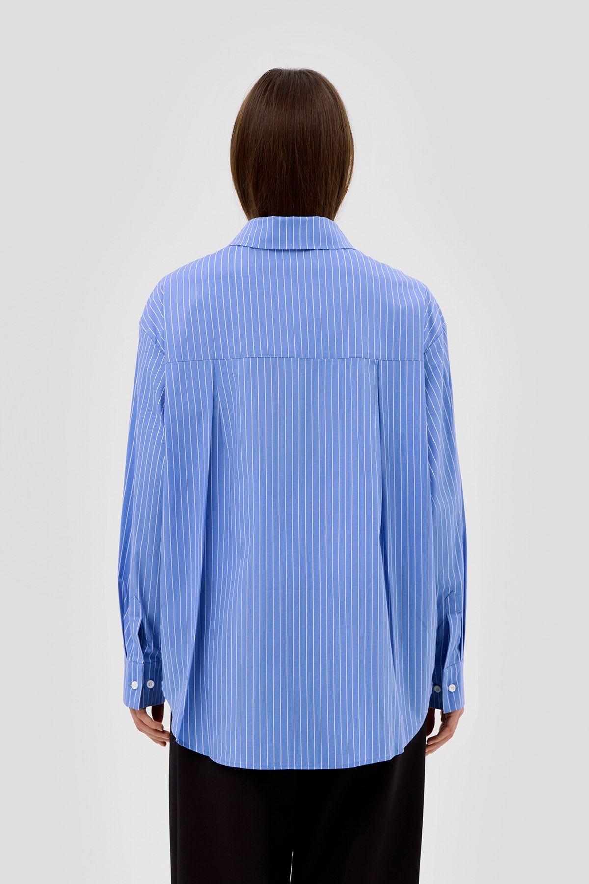 Beige brown Blue Striped cotton shirt image 5