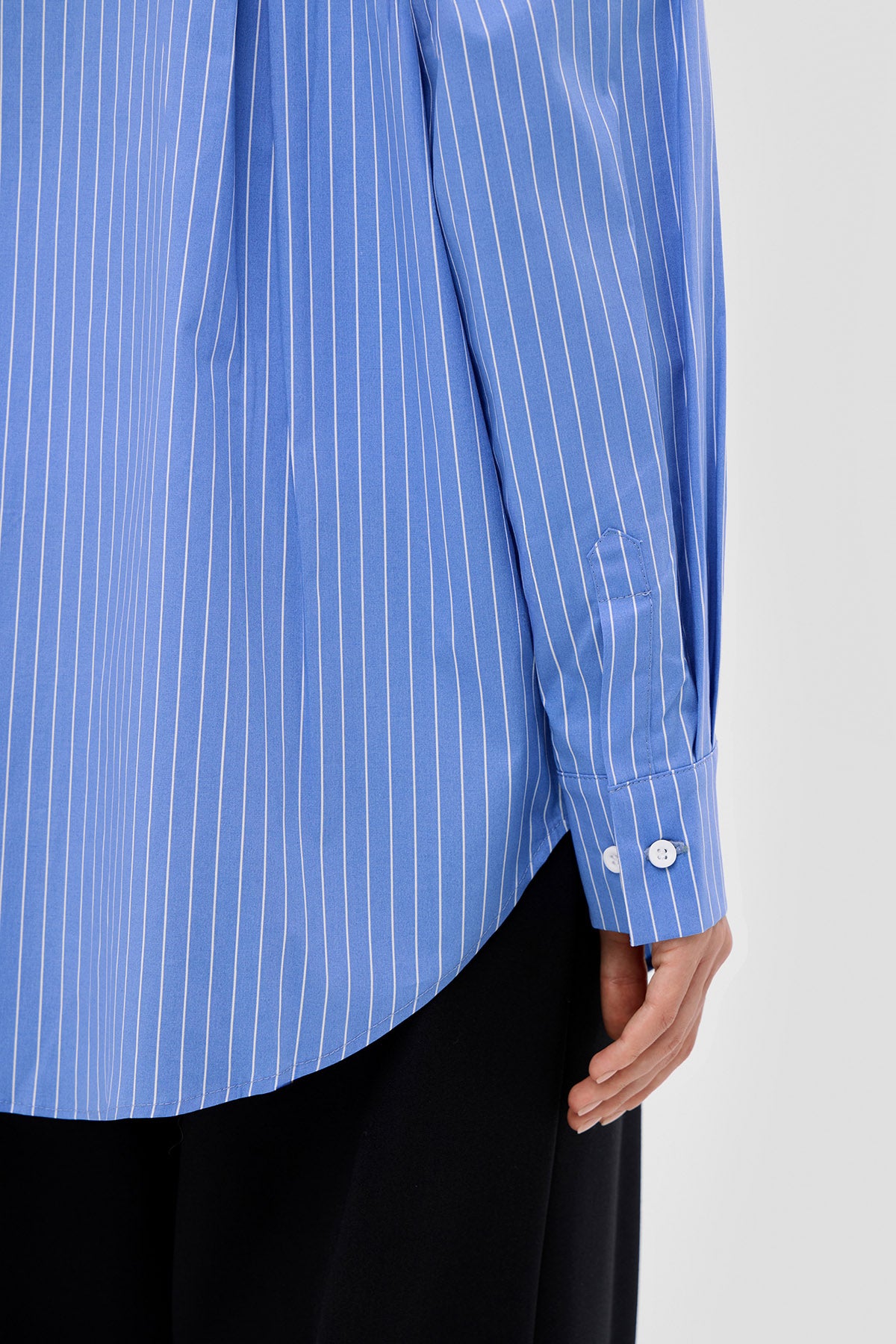 Beige brown Blue Striped cotton shirt image 7