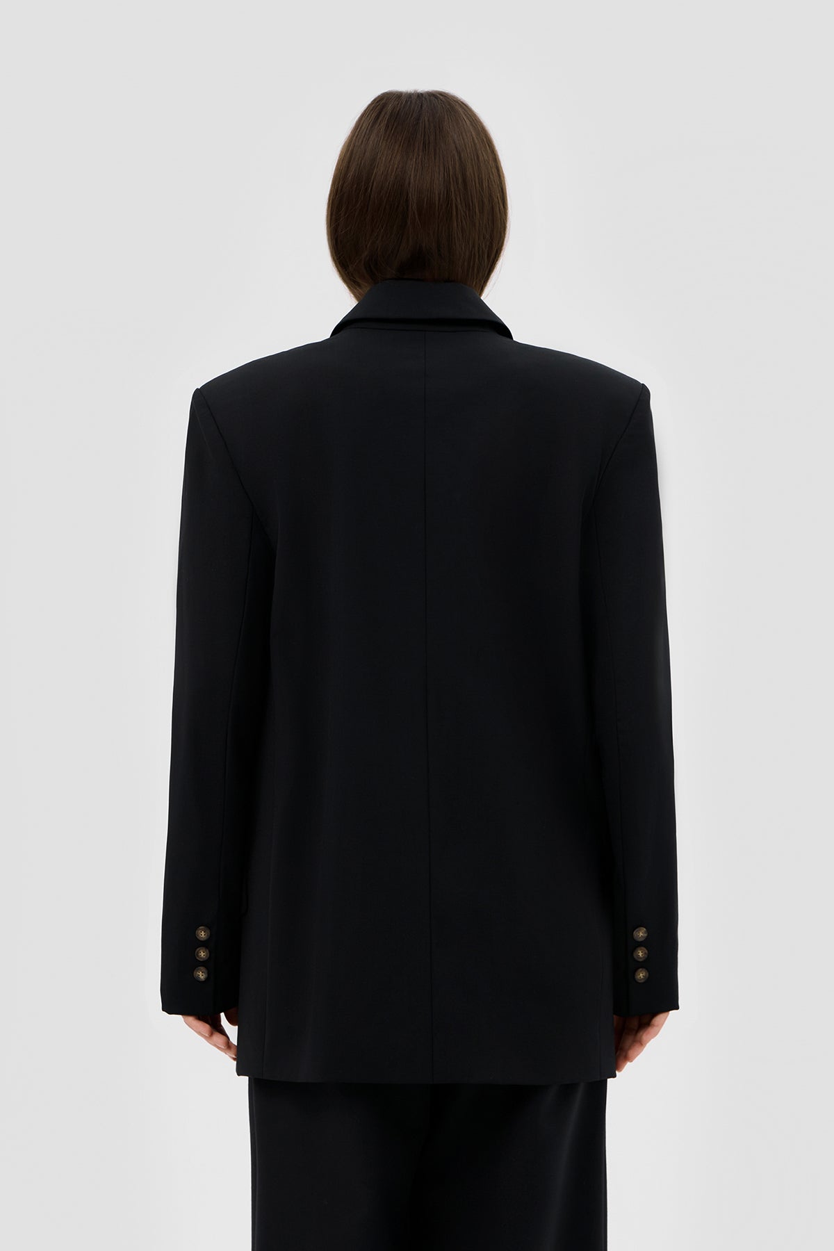 Beige brown Black Oversized suit blazer image 4
