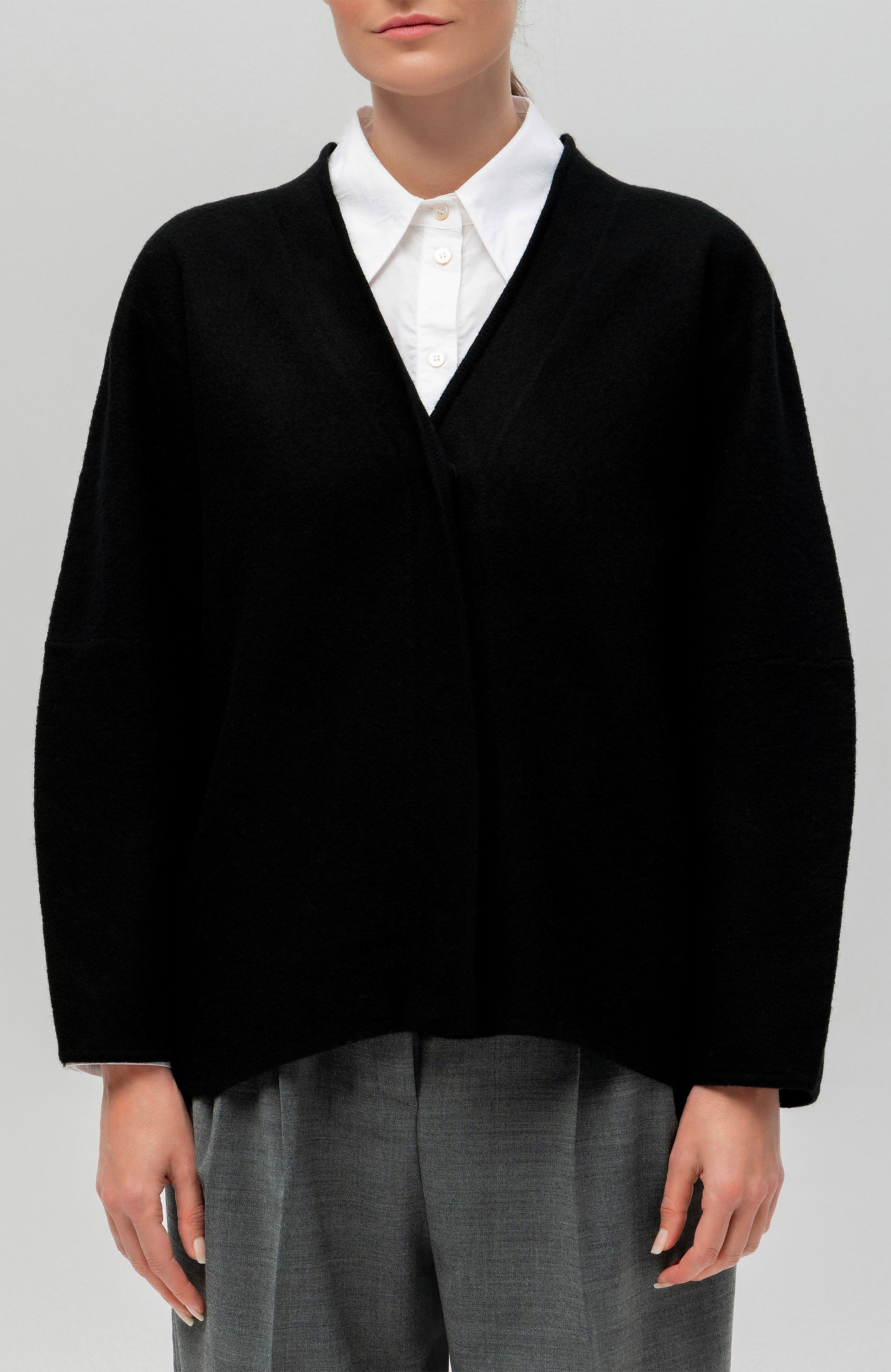 House of dagmar Black Long wool cardigan image 6