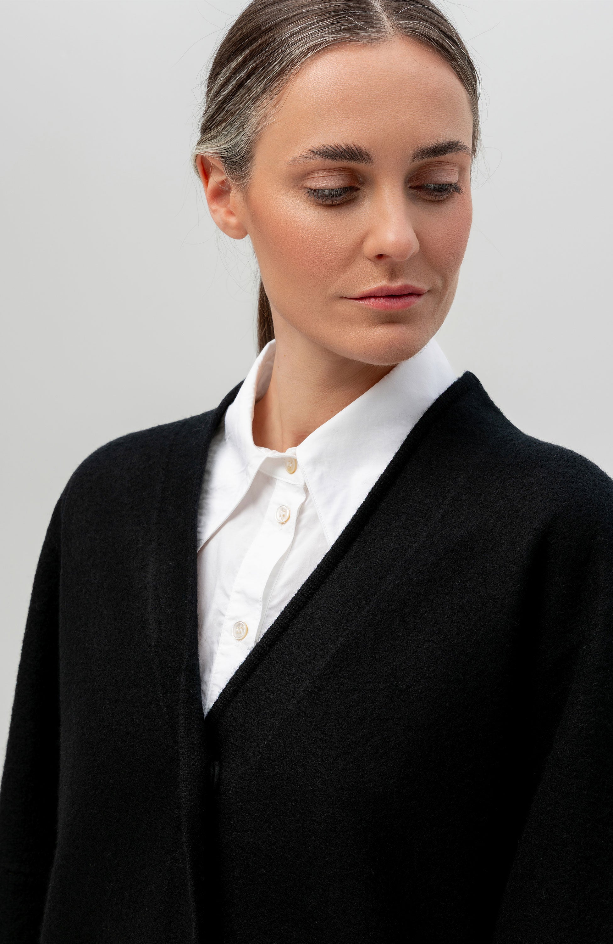 House of dagmar Black Long wool cardigan image 5