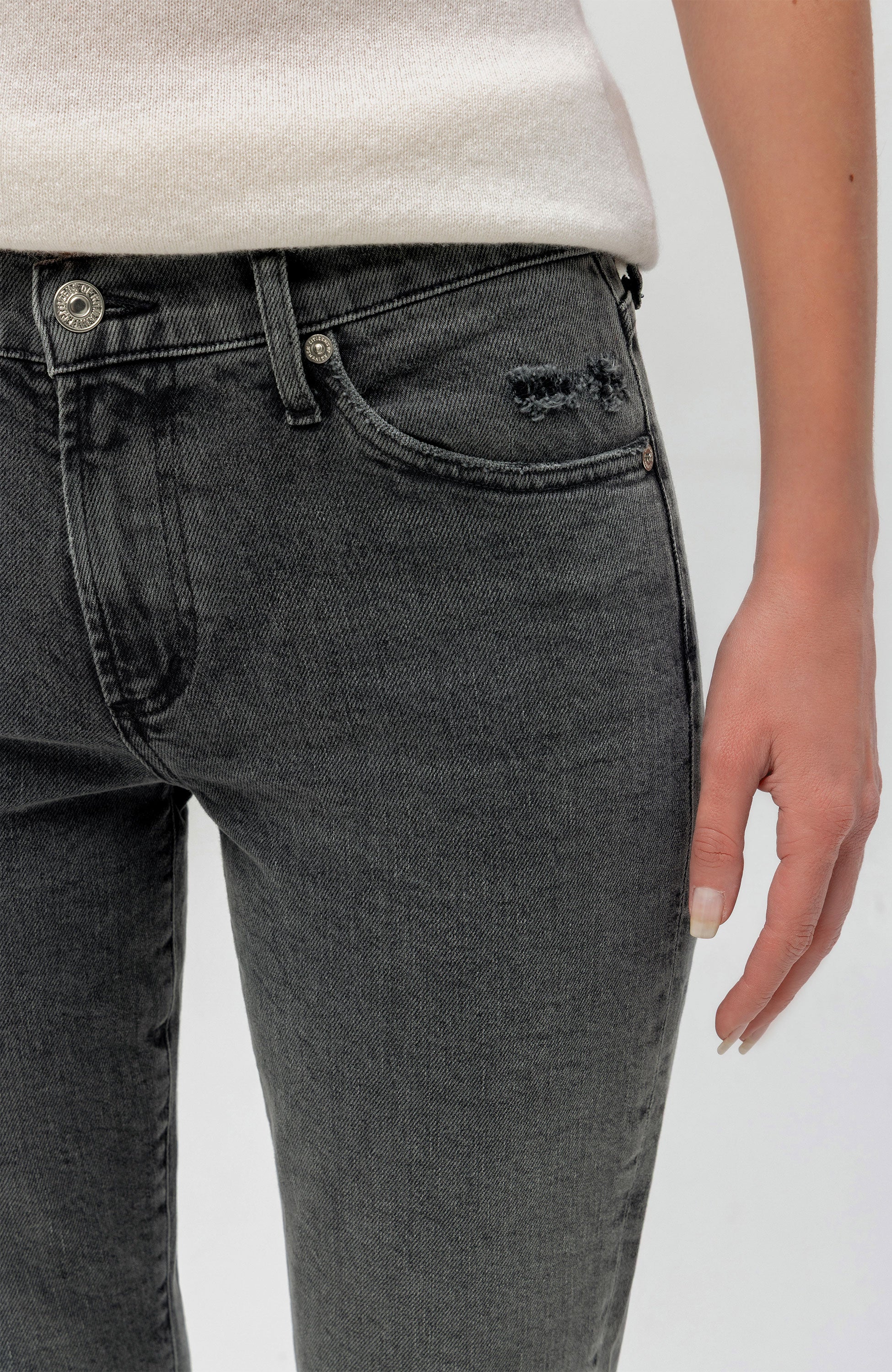 Citizens of humanity Grey Mid-rise cigarette jeans skyla image 6