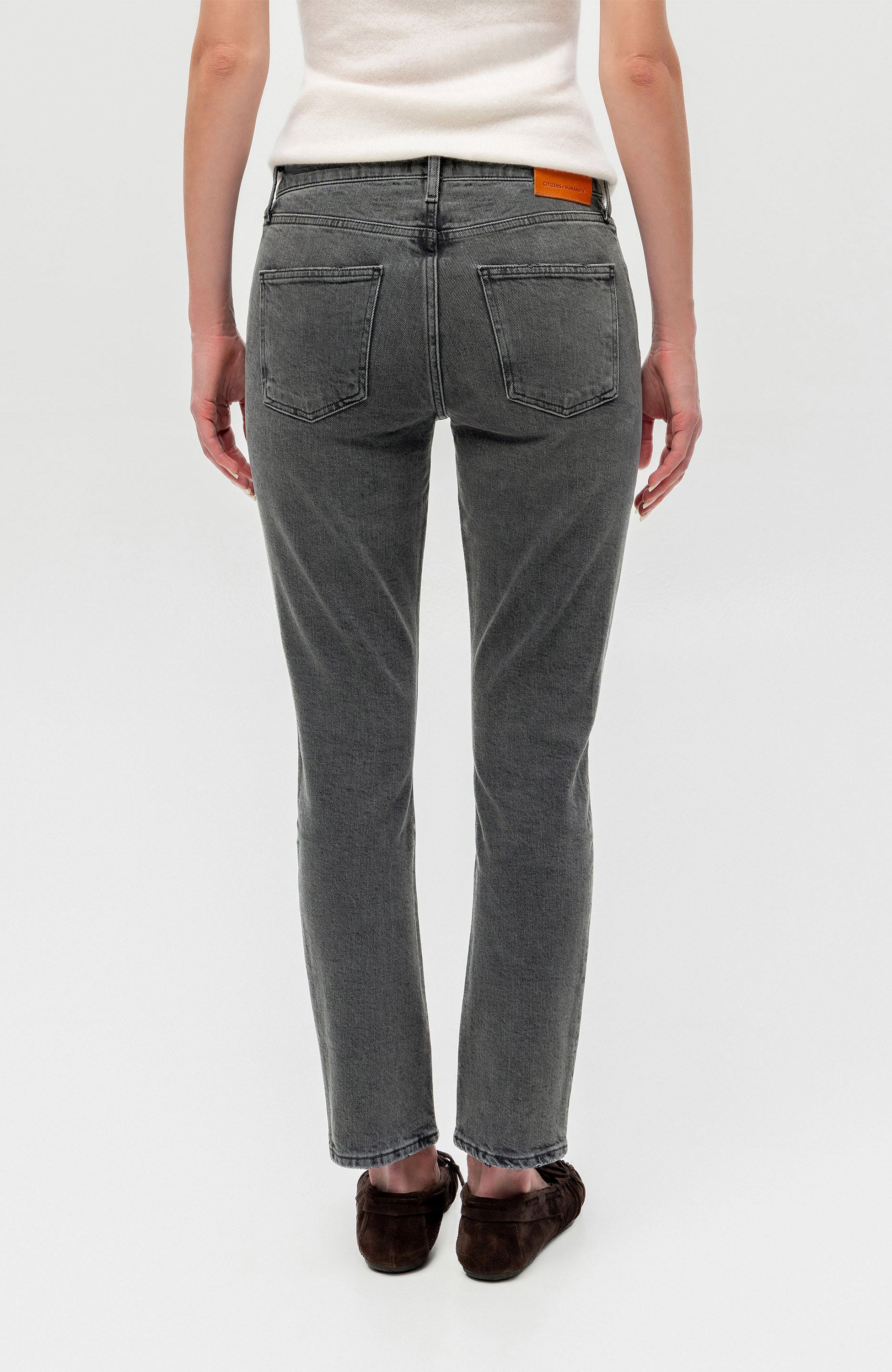 Citizens of humanity Grey Mid-rise cigarette jeans skyla image 4
