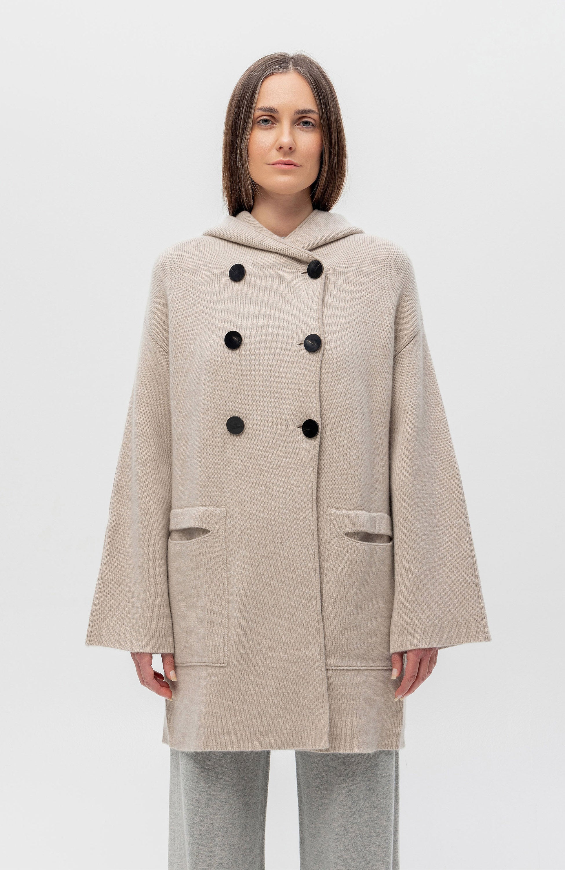 Cashmere cardigan coat FABRIZIA
