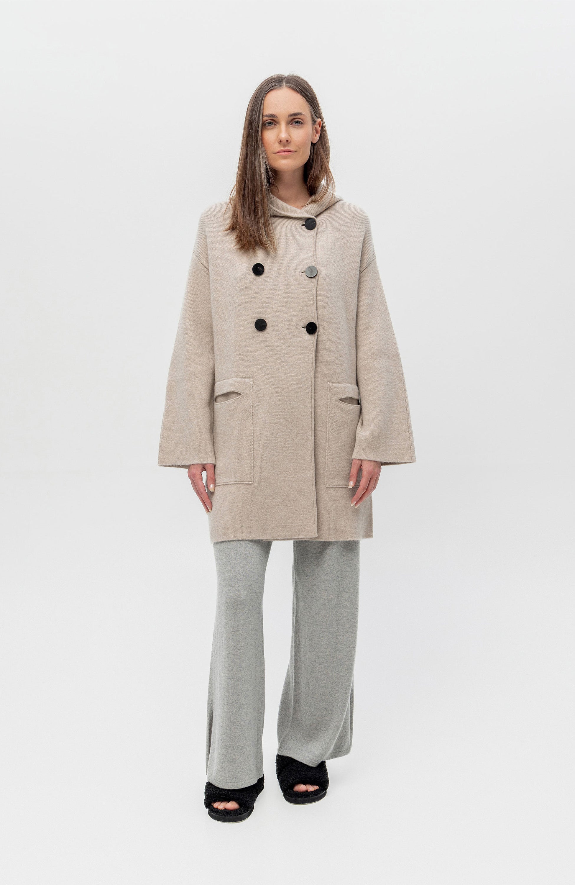 Cashmere cardigan coat FABRIZIA