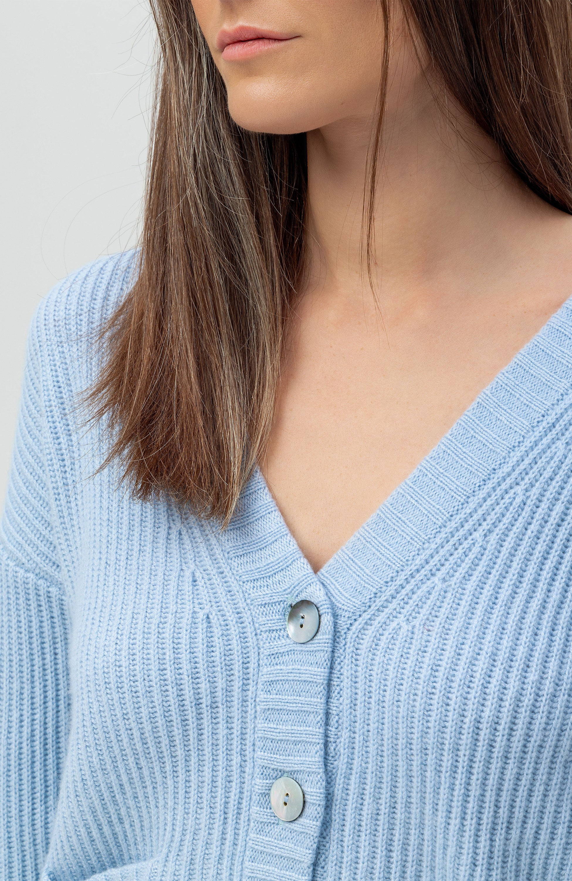 Ftc cashmere Blue Kardigan z kaszmiru image 5