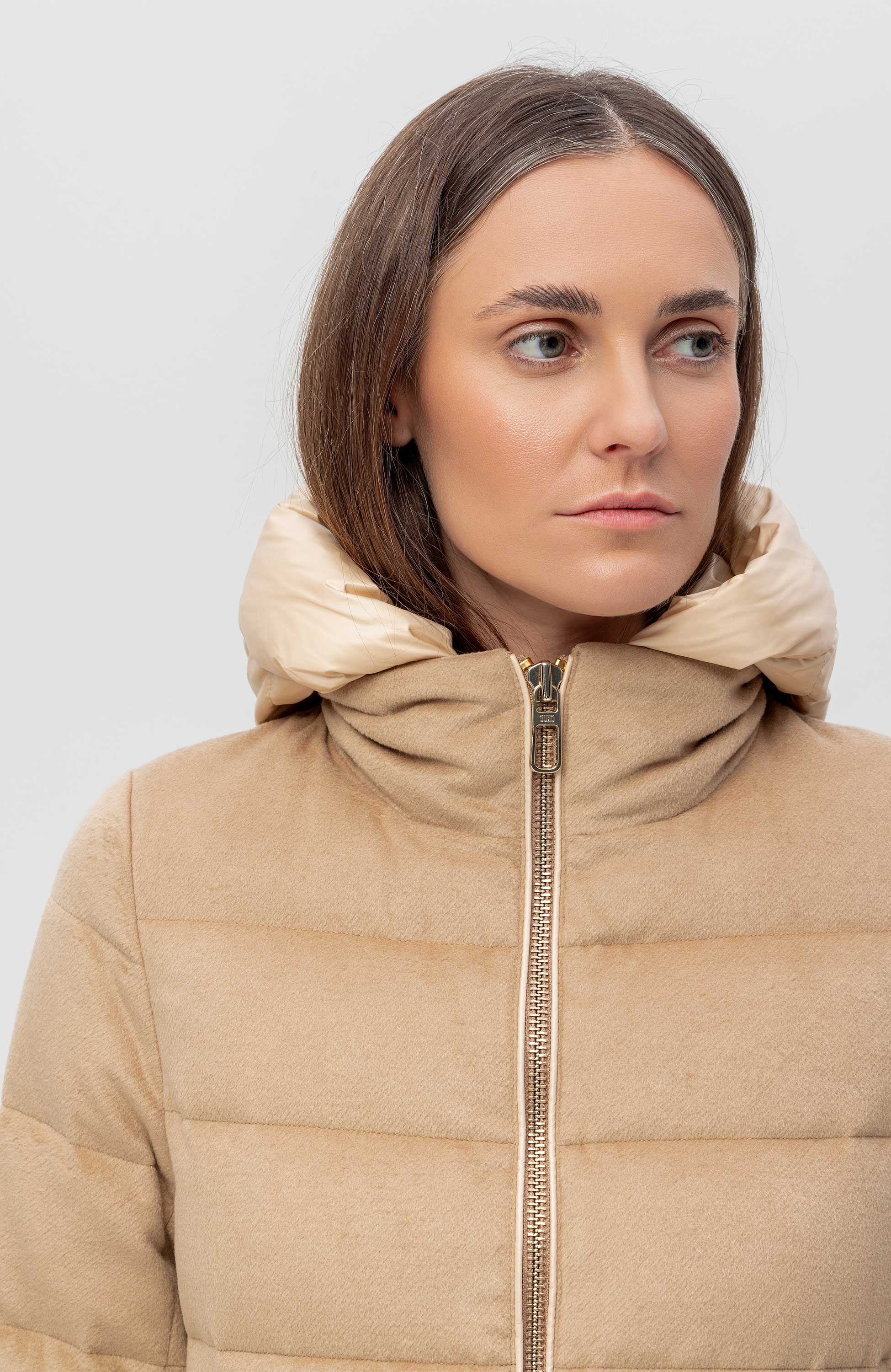 Duno Beige Quilted wool coat alhambra image 5