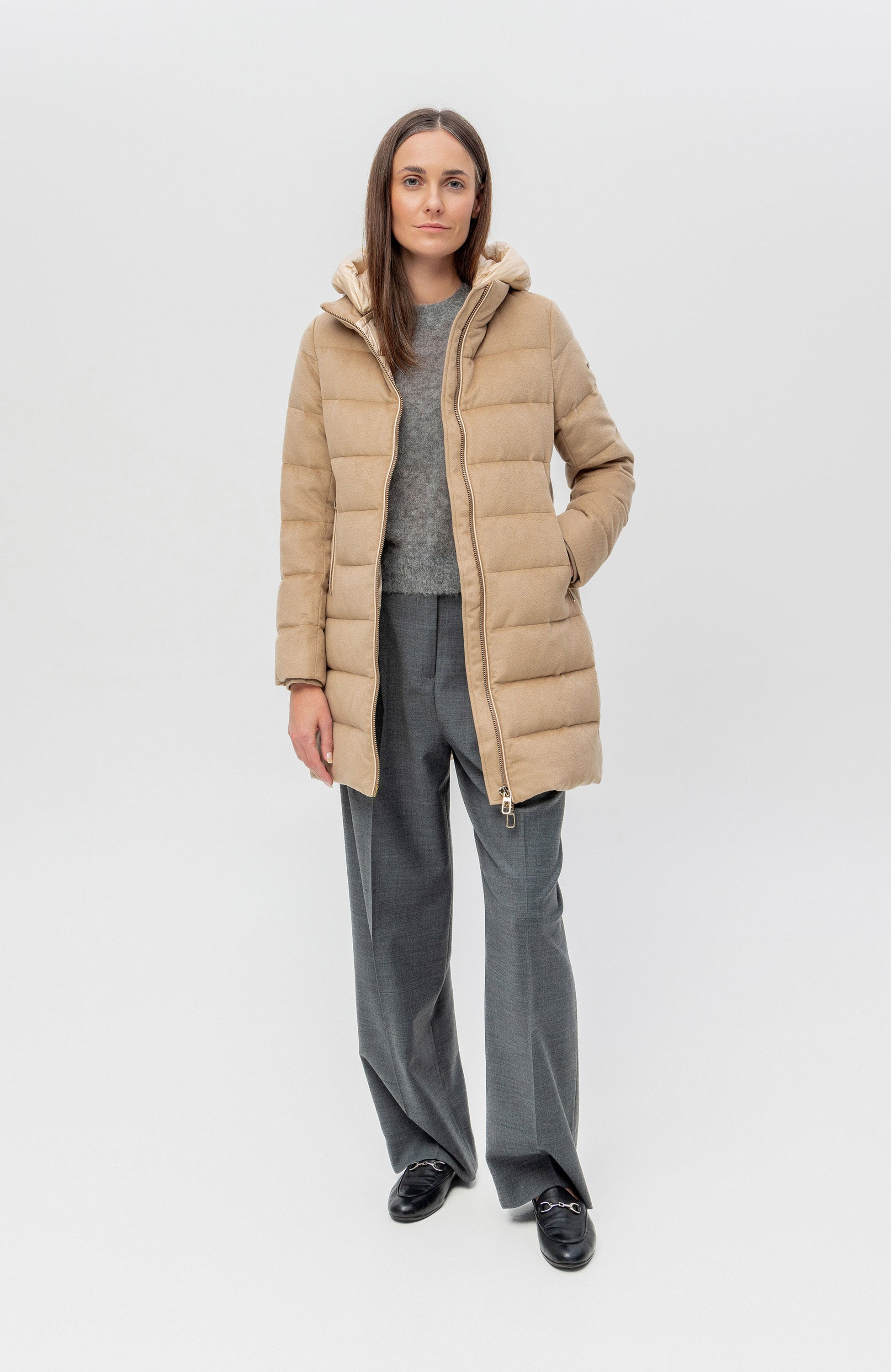 Duno Beige Quilted wool coat alhambra image 9