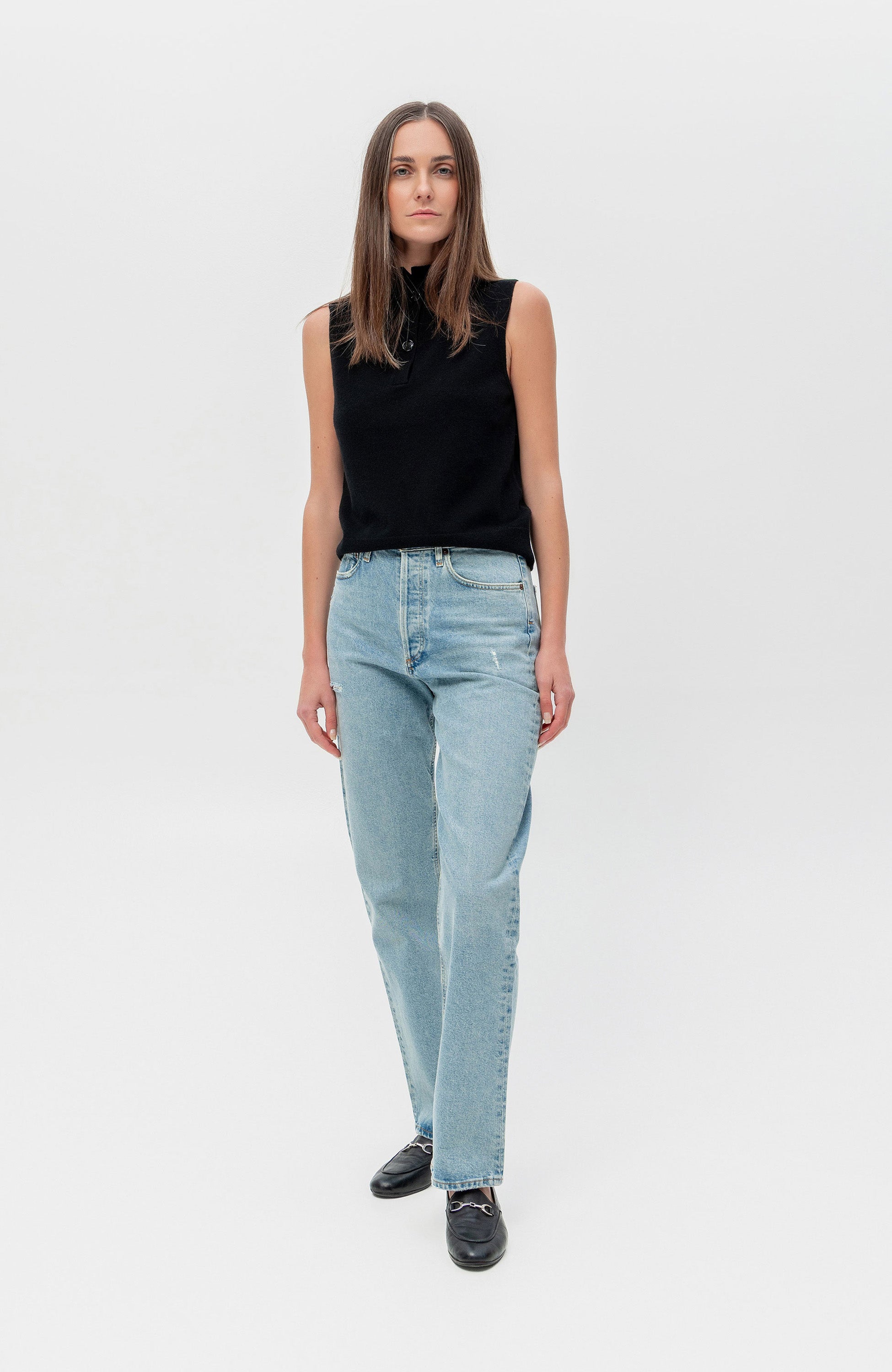 Citizens of humanity Blue High-rise relaxed jeans eva image 8