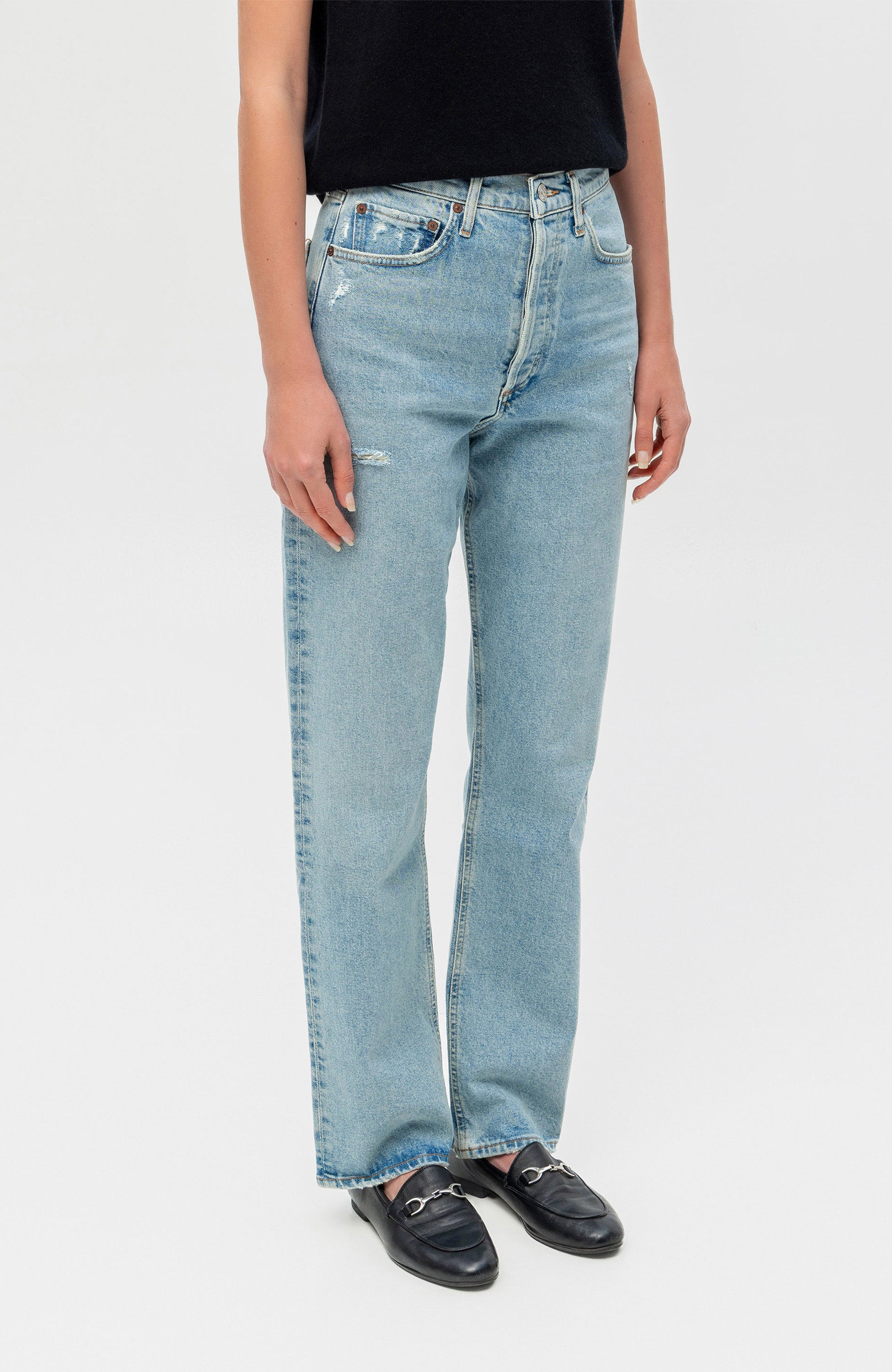 Citizens of humanity Blue High-rise relaxed jeans eva image 3