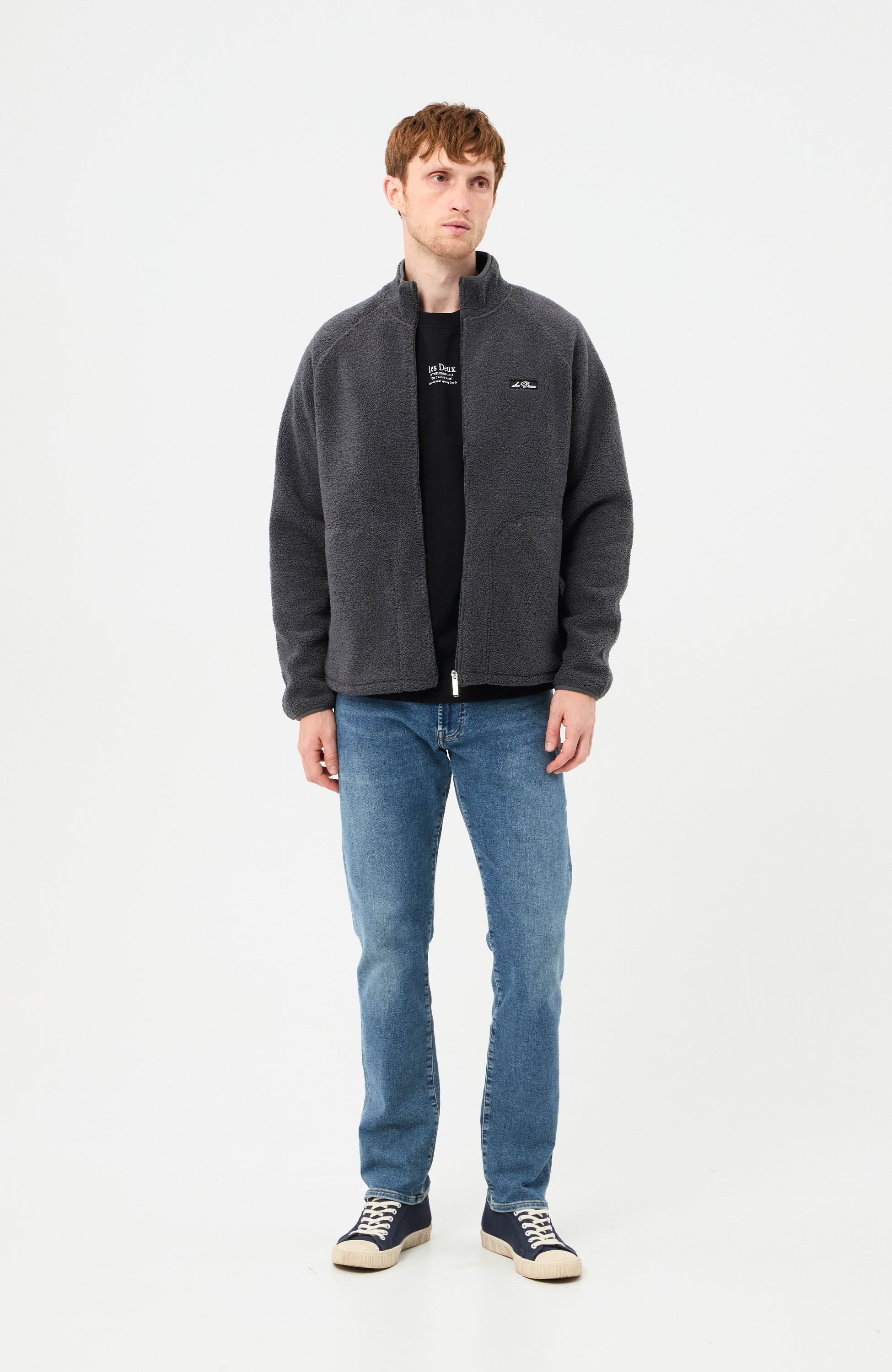LES DEUX Teddy jacket CREED Grey | Shop at BEIGE | BROWN
