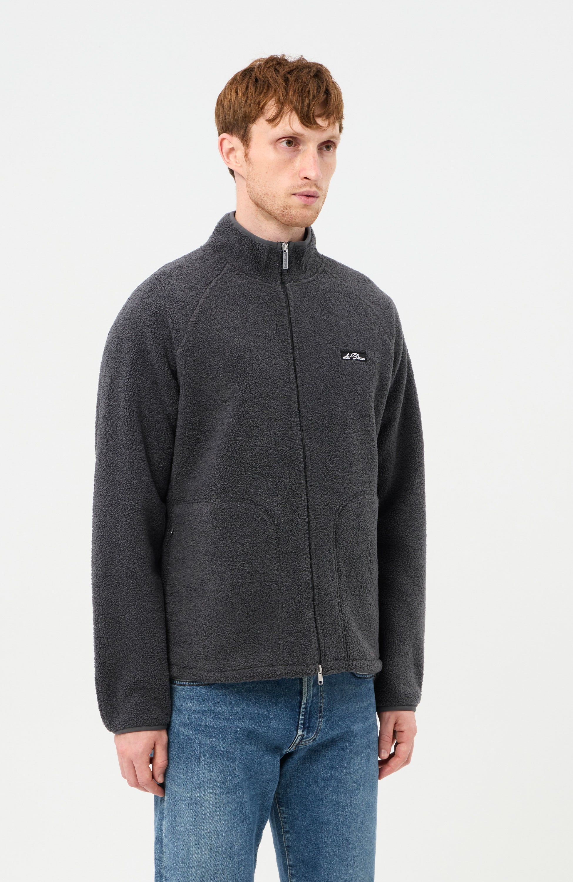 LES DEUX Teddy jacket CREED Grey | Shop at BEIGE | BROWN