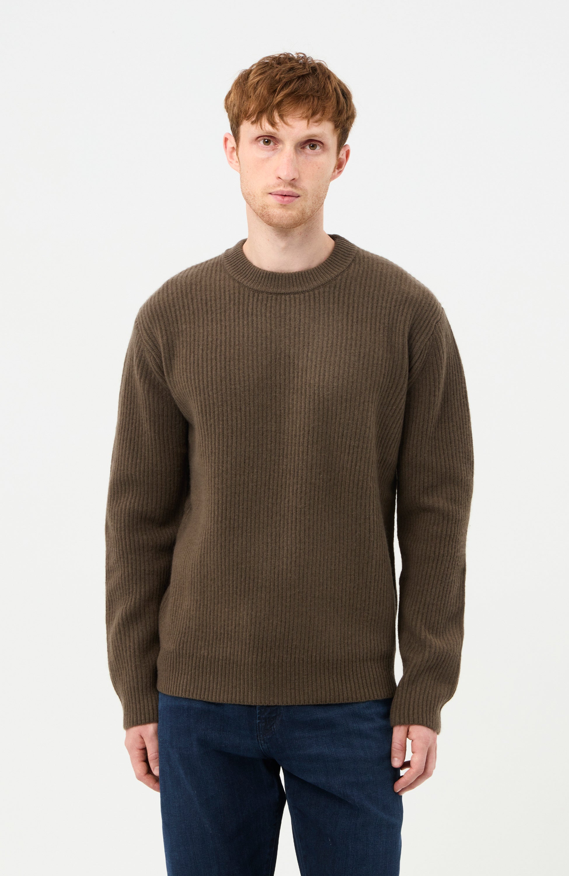 Wool rib crewneck knit EDDIE