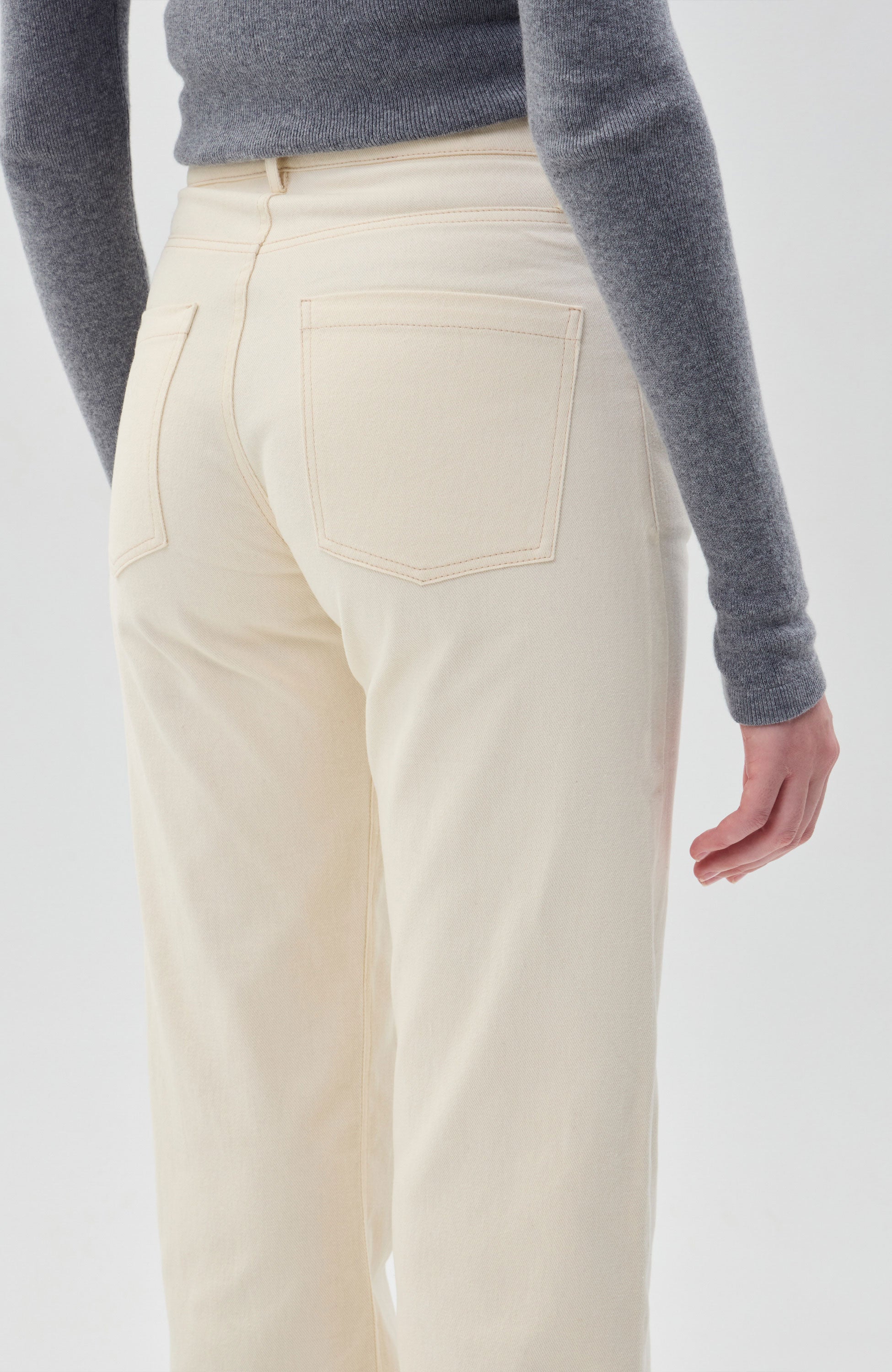Beige brown Neutral Stovepipe midrise jeans image 7