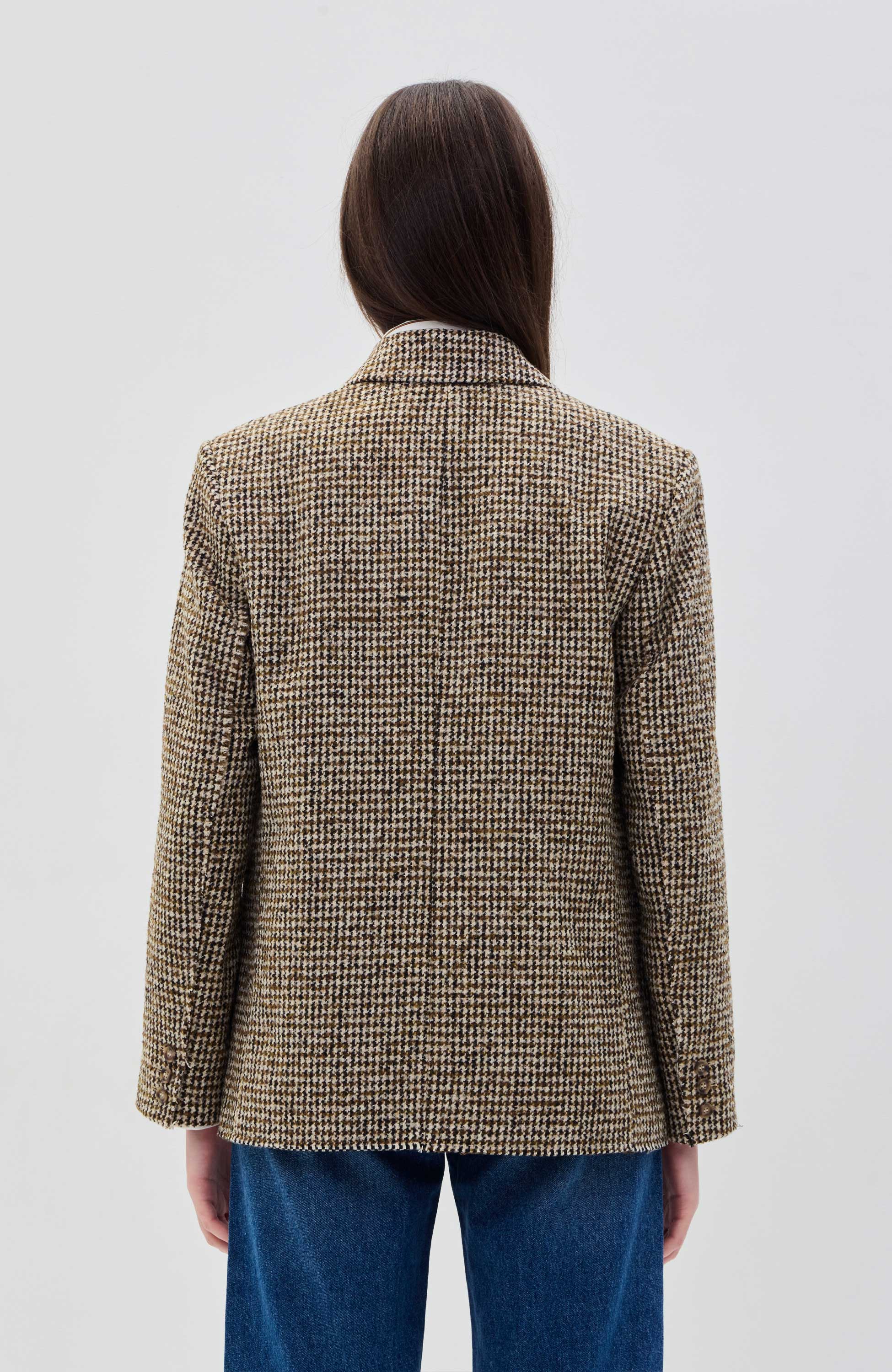 House of dagmar Brown Houndstooth blazer image 5