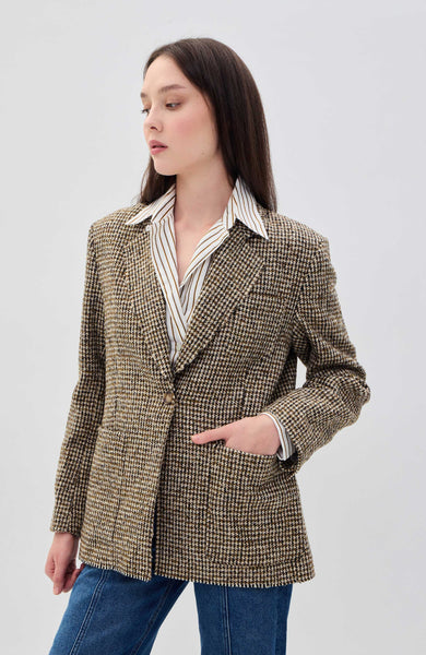 Houndstooth blazer
