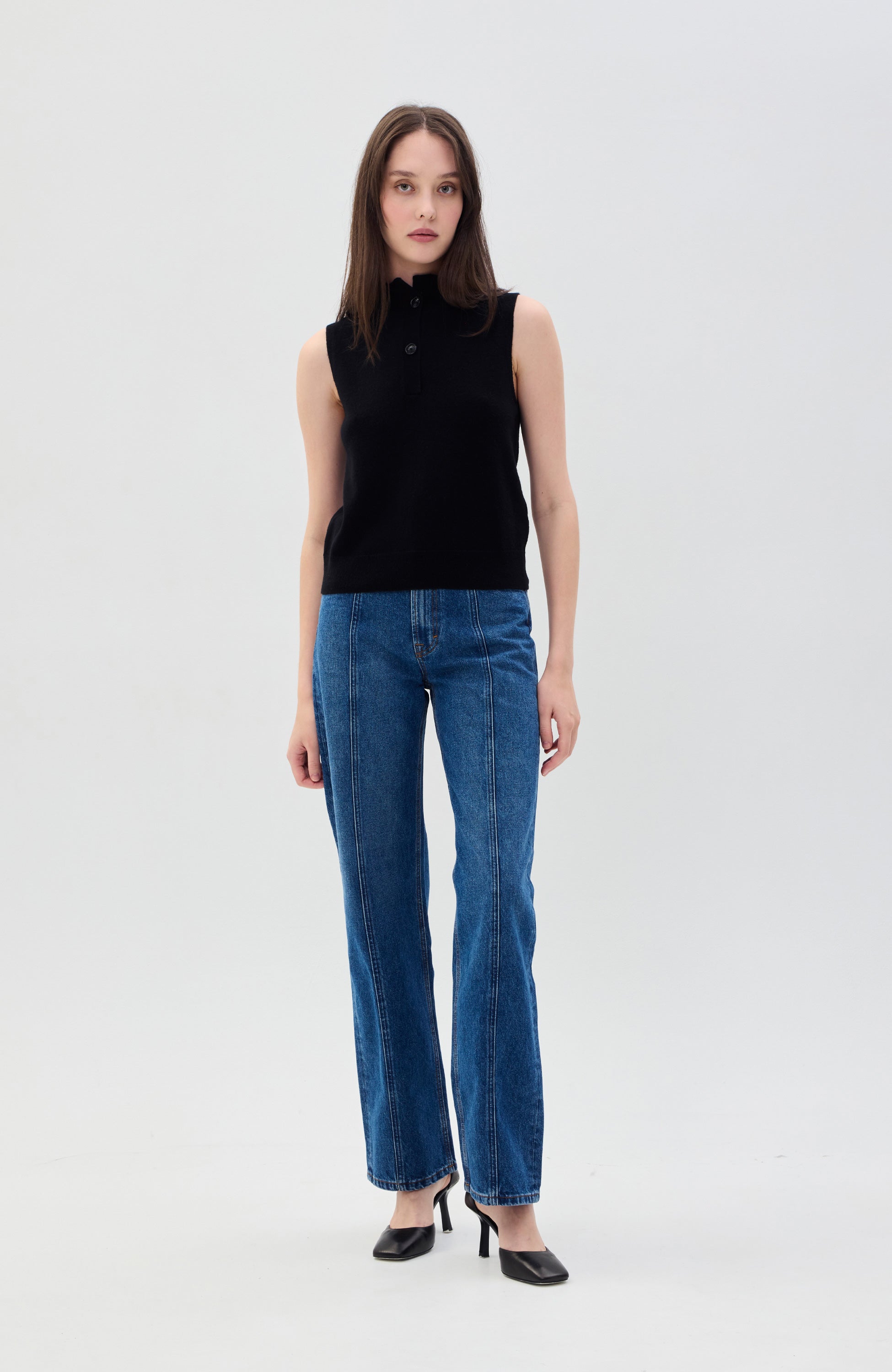 House of dagmar Black Sleeveless knit top image 6