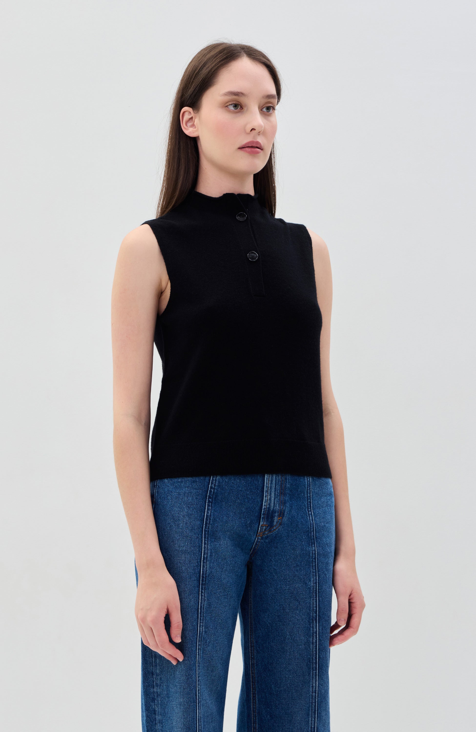 House of dagmar Black Sleeveless knit top image 3