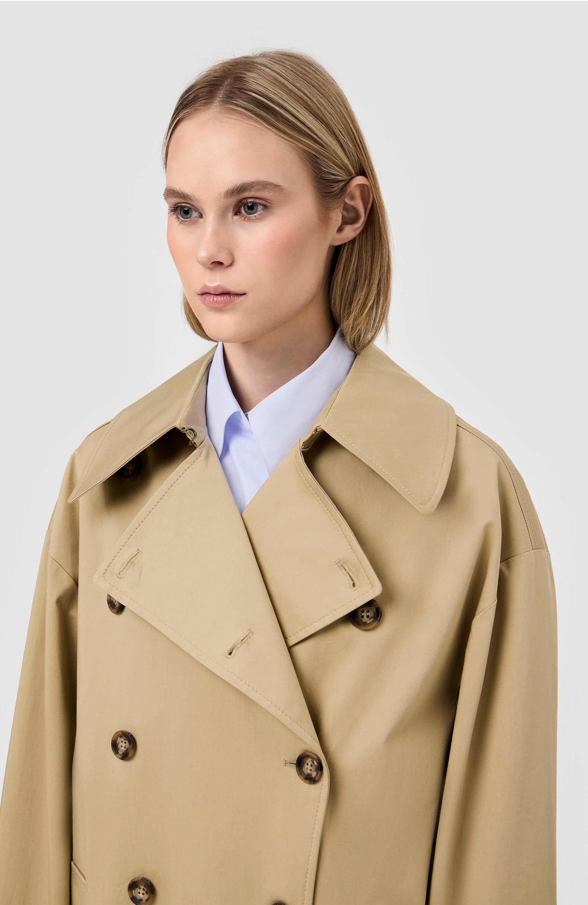 House of dagmar Beige Long trenchcoat image 6
