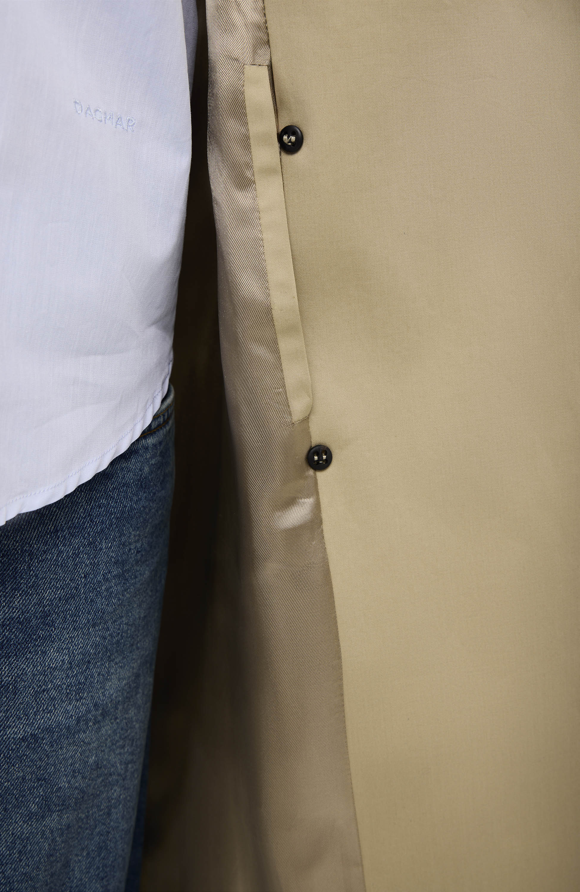 House of dagmar Beige Long trenchcoat image 9