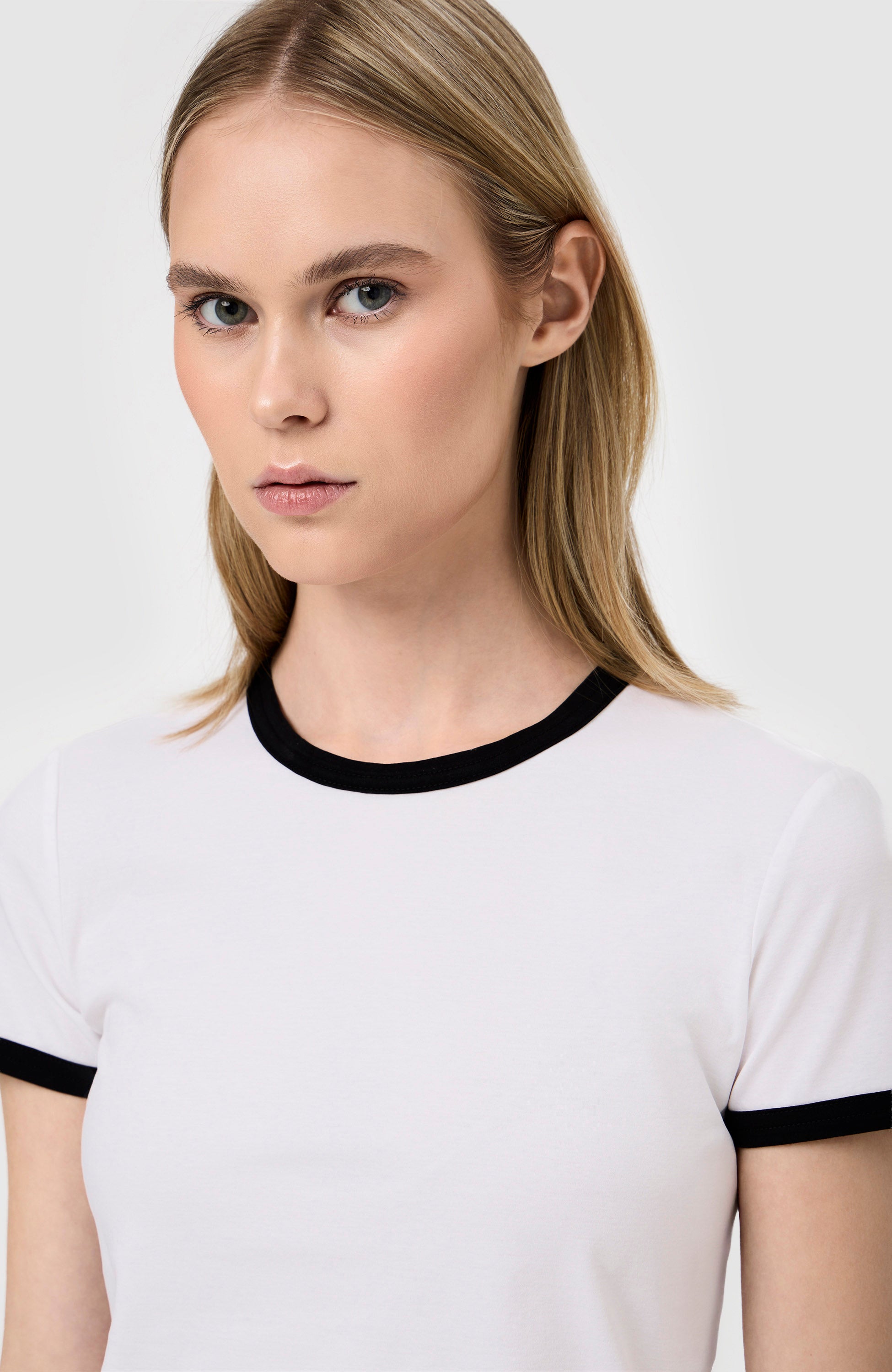 Tiger of sweden White Contrast-trim cotton t-shirt farreh image 5