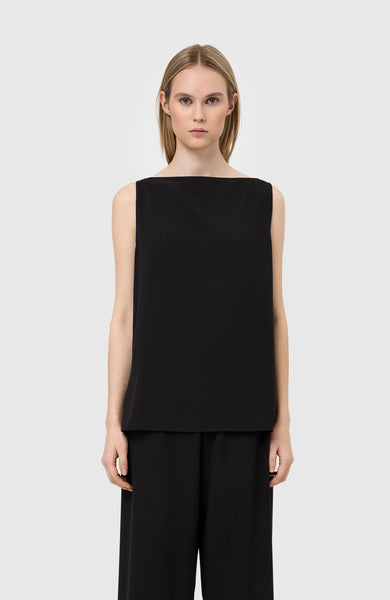 Sleeveless crepe top