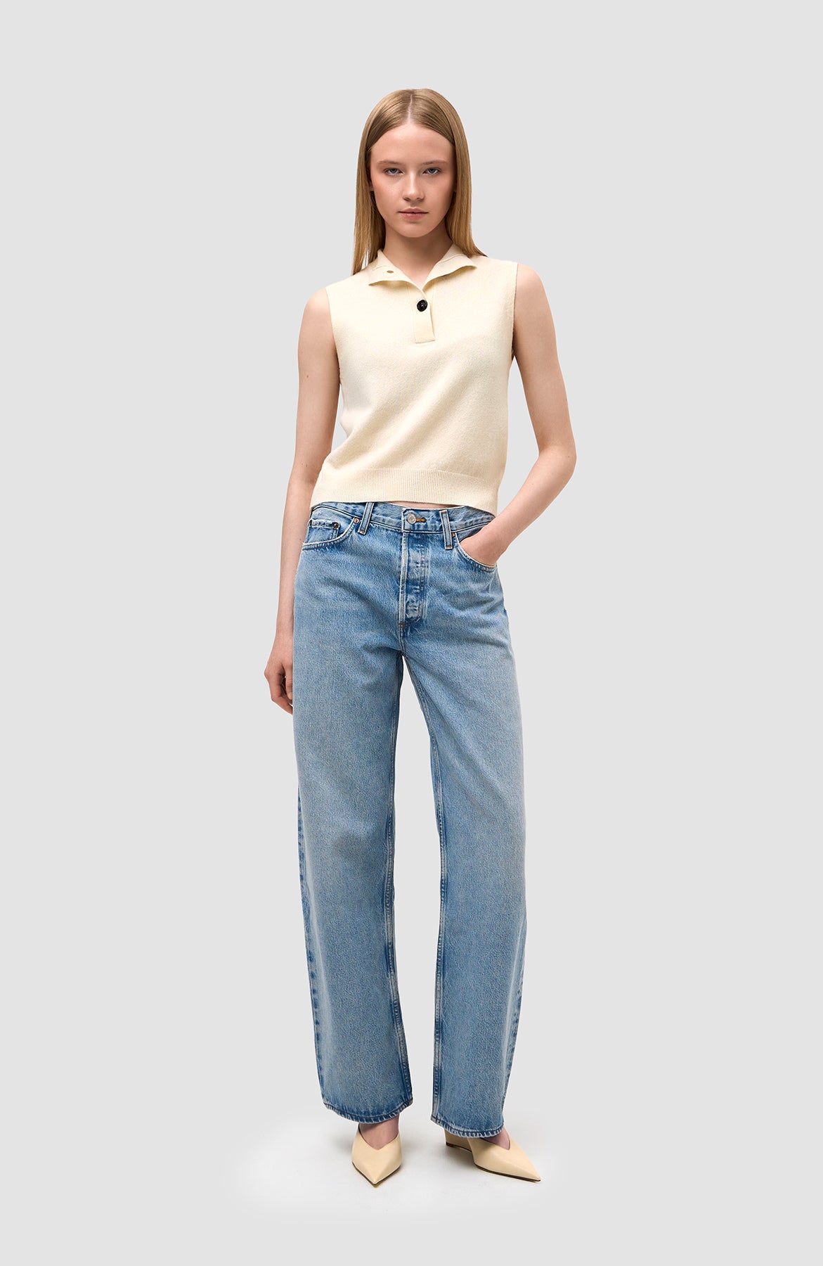 Agolde  Relaxed wide-leg arc jeans image 1