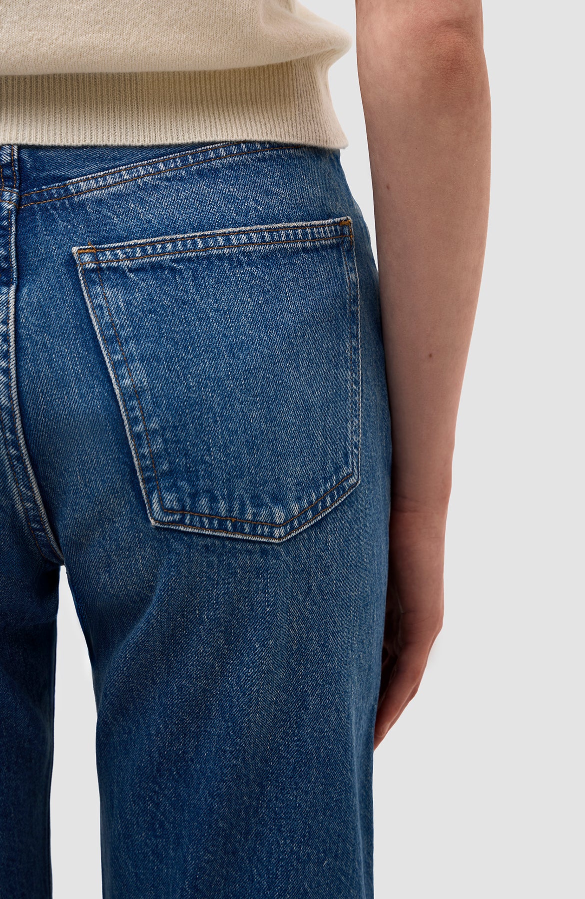 Agolde Blue High rise straight 90's pinch waist image 8