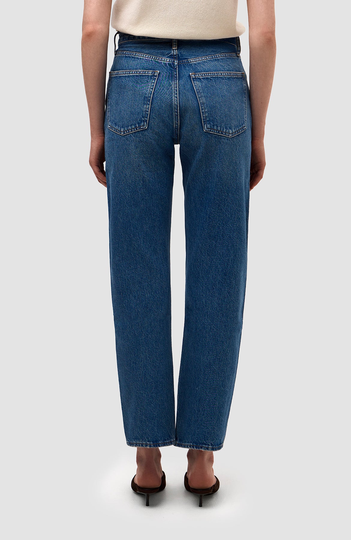 Agolde Blue High rise straight 90's pinch waist image 5