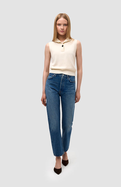 High rise straight 90's Pinch Waist