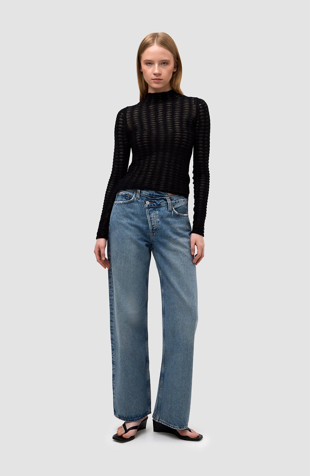 Agolde Blue Cris cross arc jeans image 10