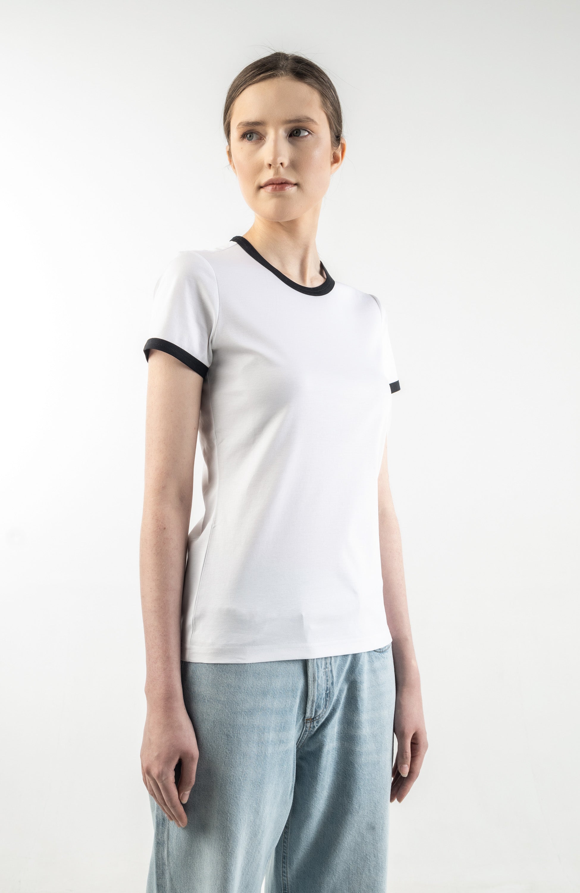 Contrast-trim cotton t-shirt FARREH