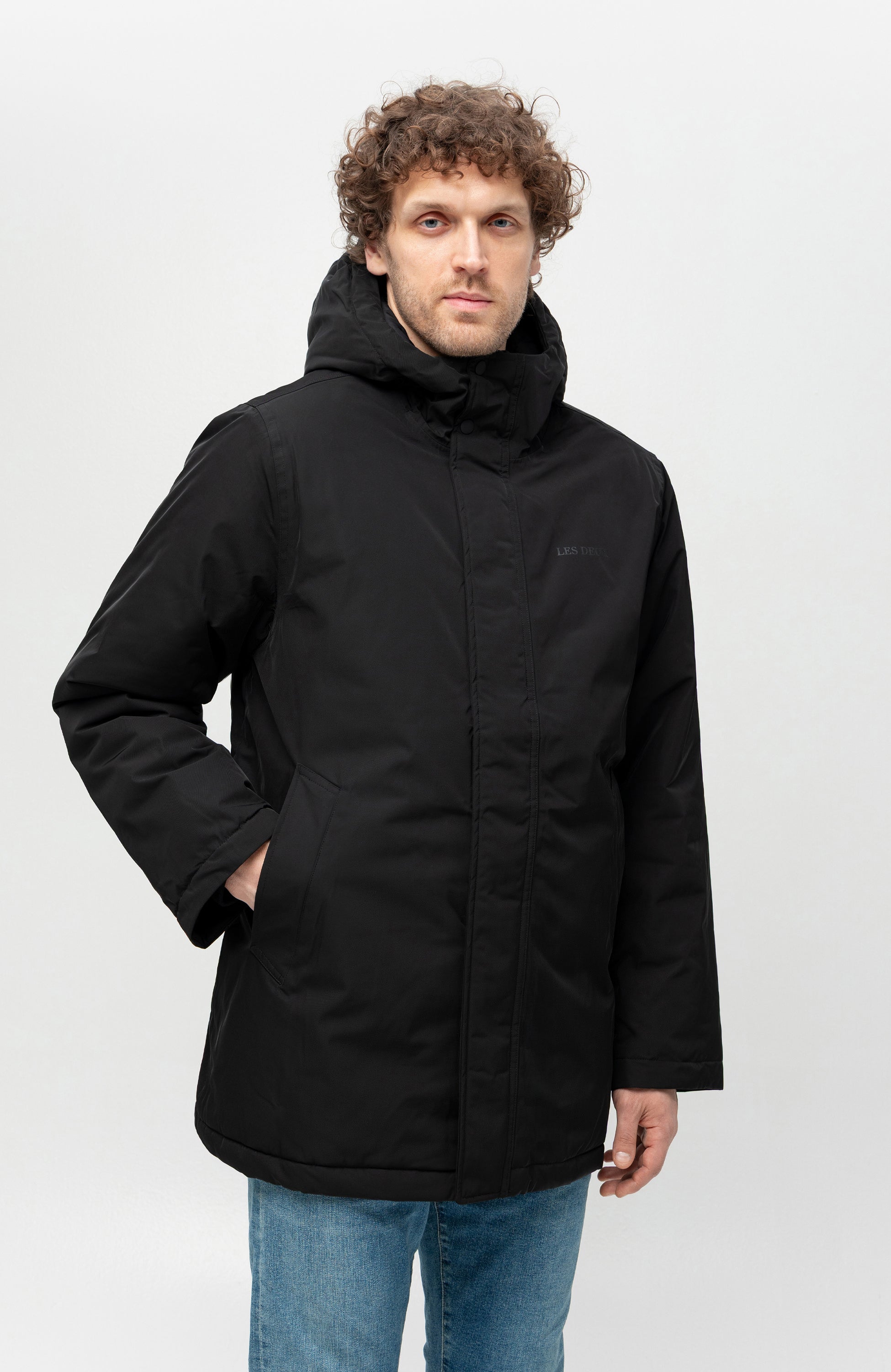 Les deux Black Puffer coat darius image 3