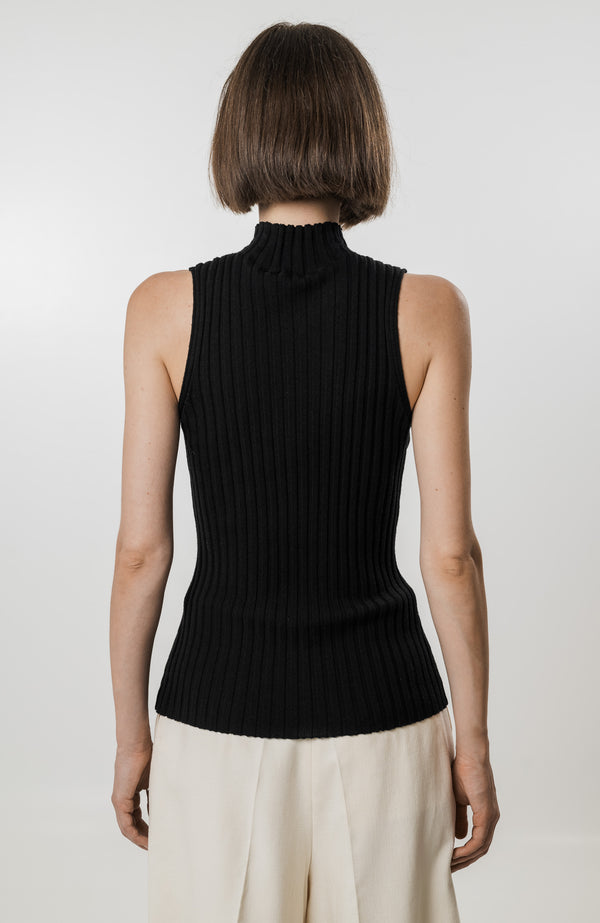 Highneck ribbed top RONNIE