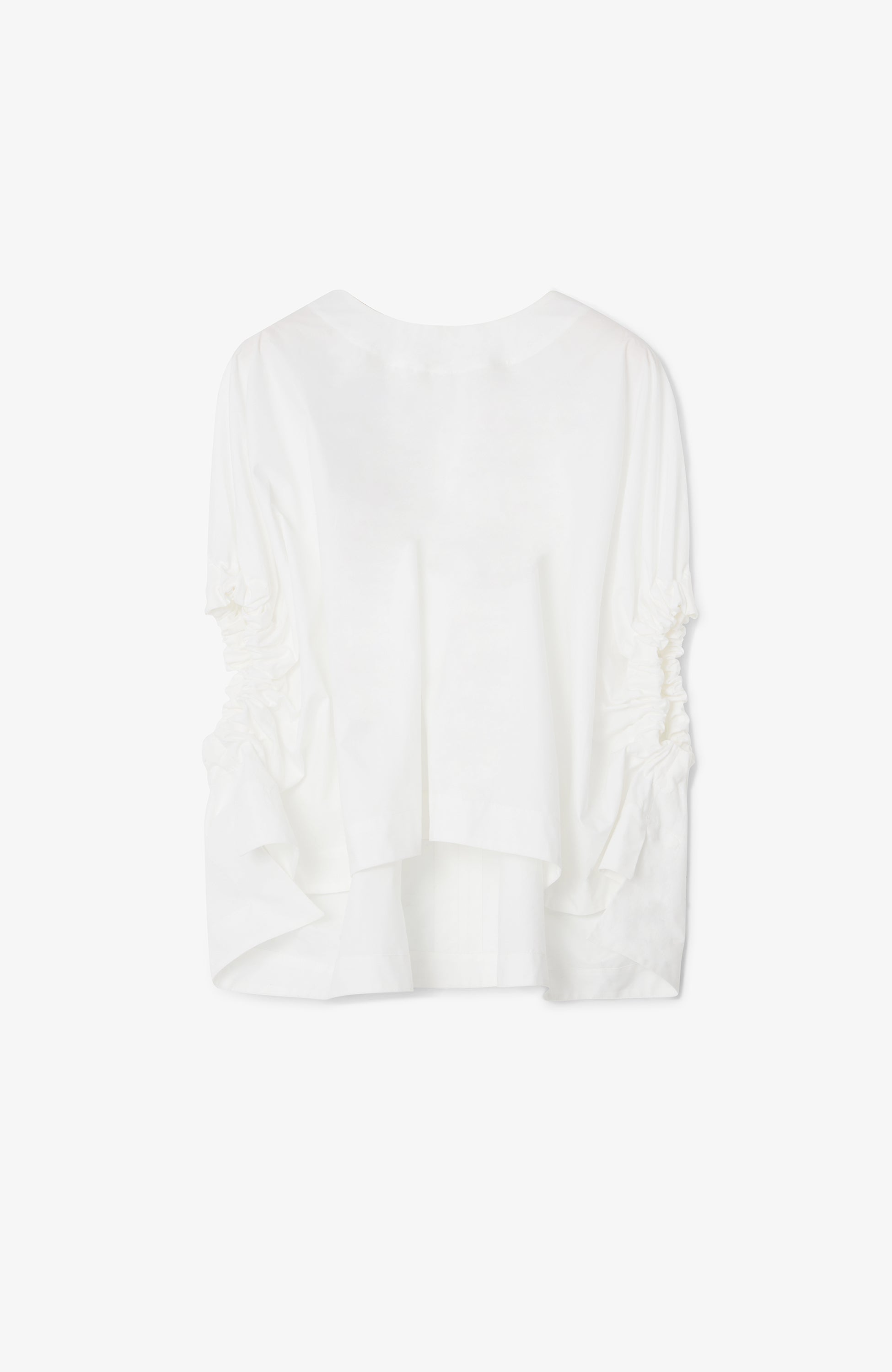 Rouched cotton blouse