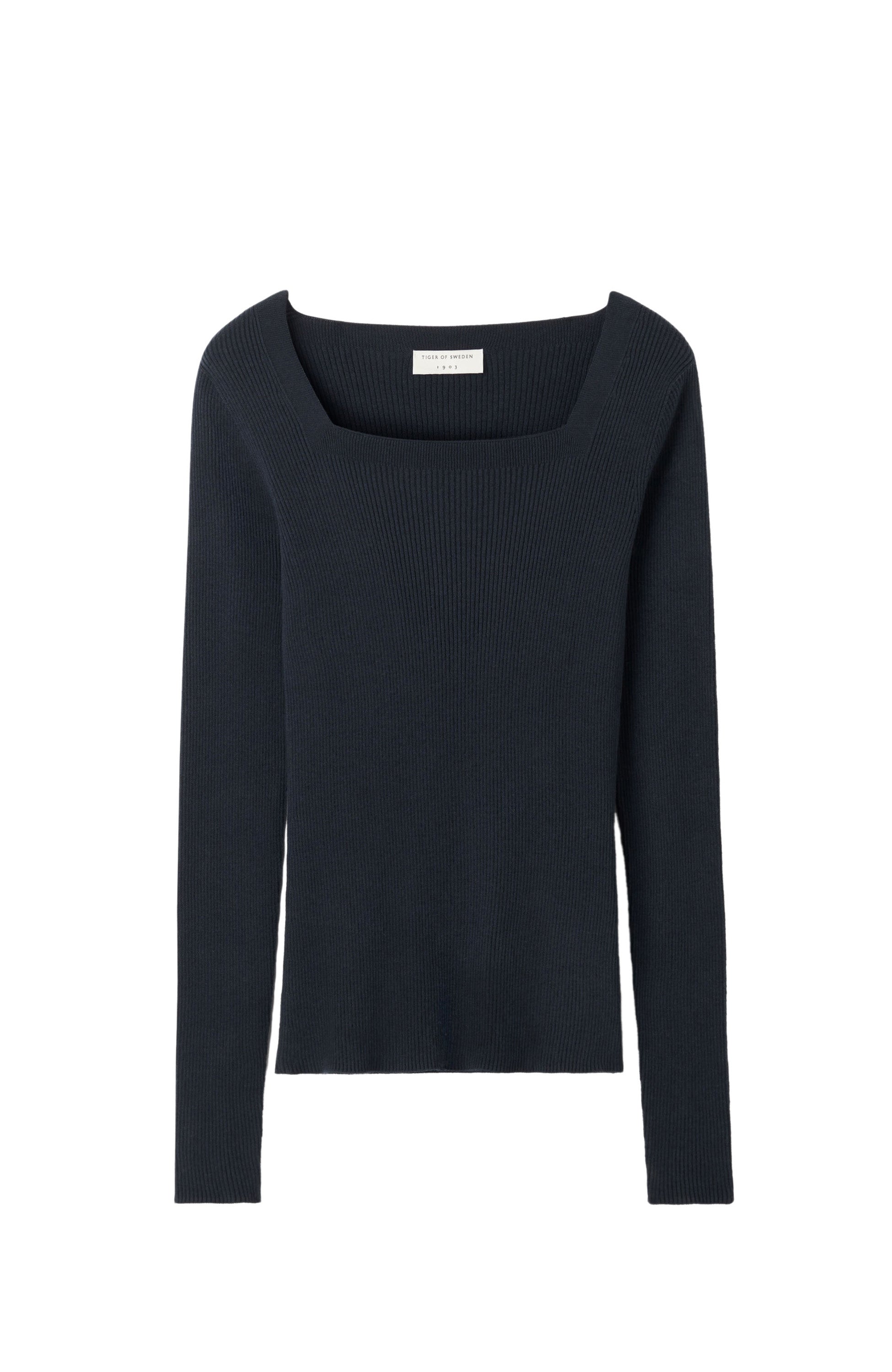 Tiger of sweden Navy Square-neck ribbed top evelina image 7