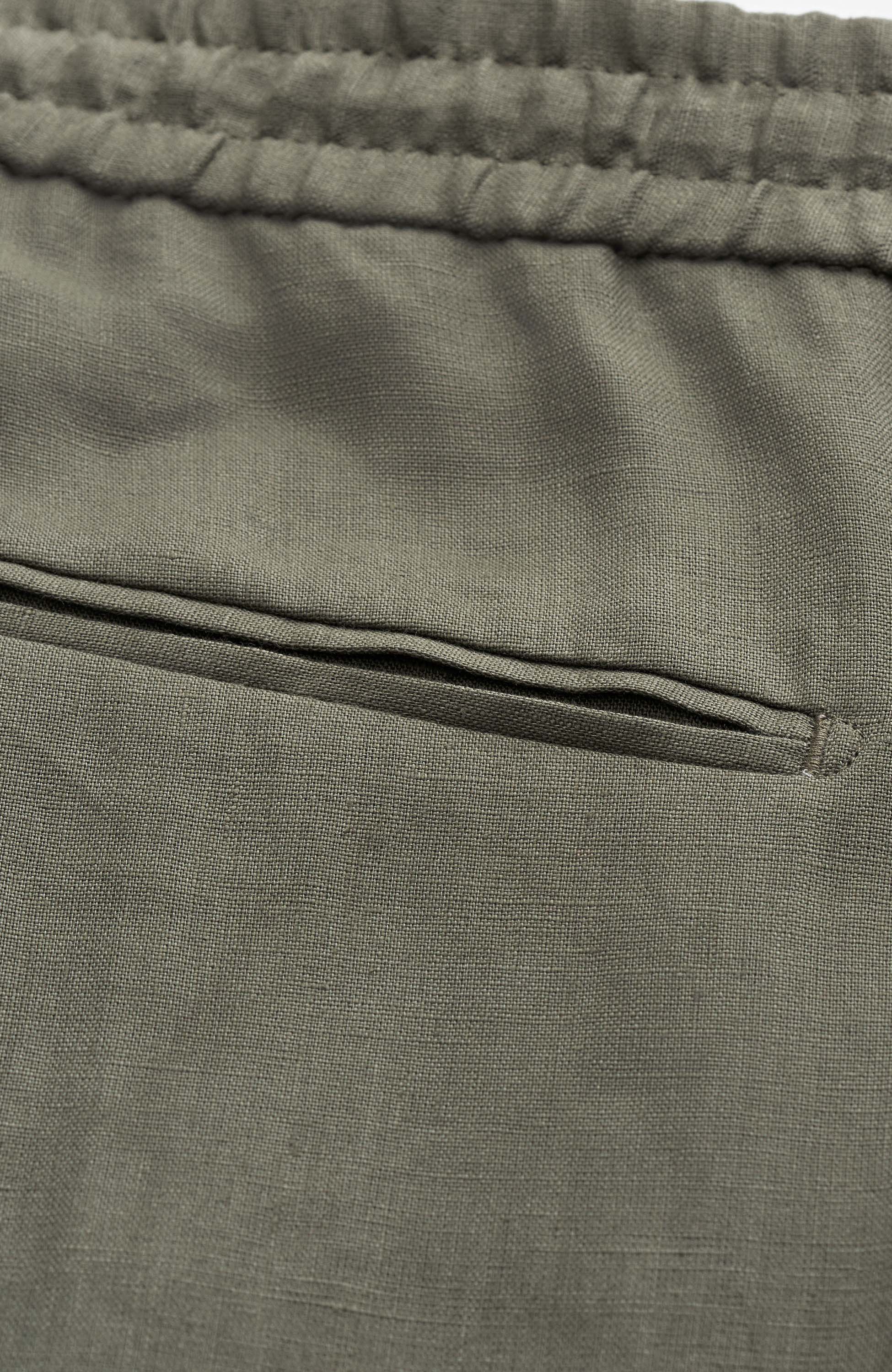Tiger of sweden Green Linen casual trousers iscove image 8